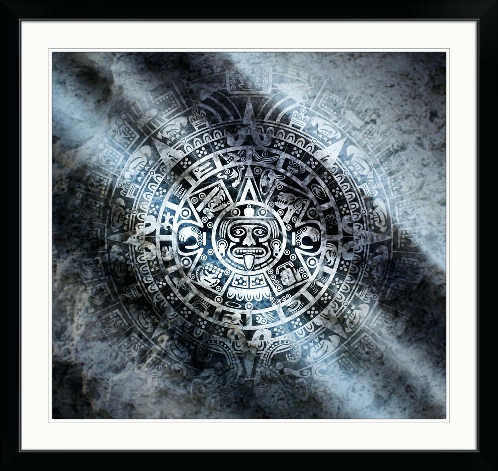 Calendario azteco incorniciato grigio, 1000x947 HD, PC