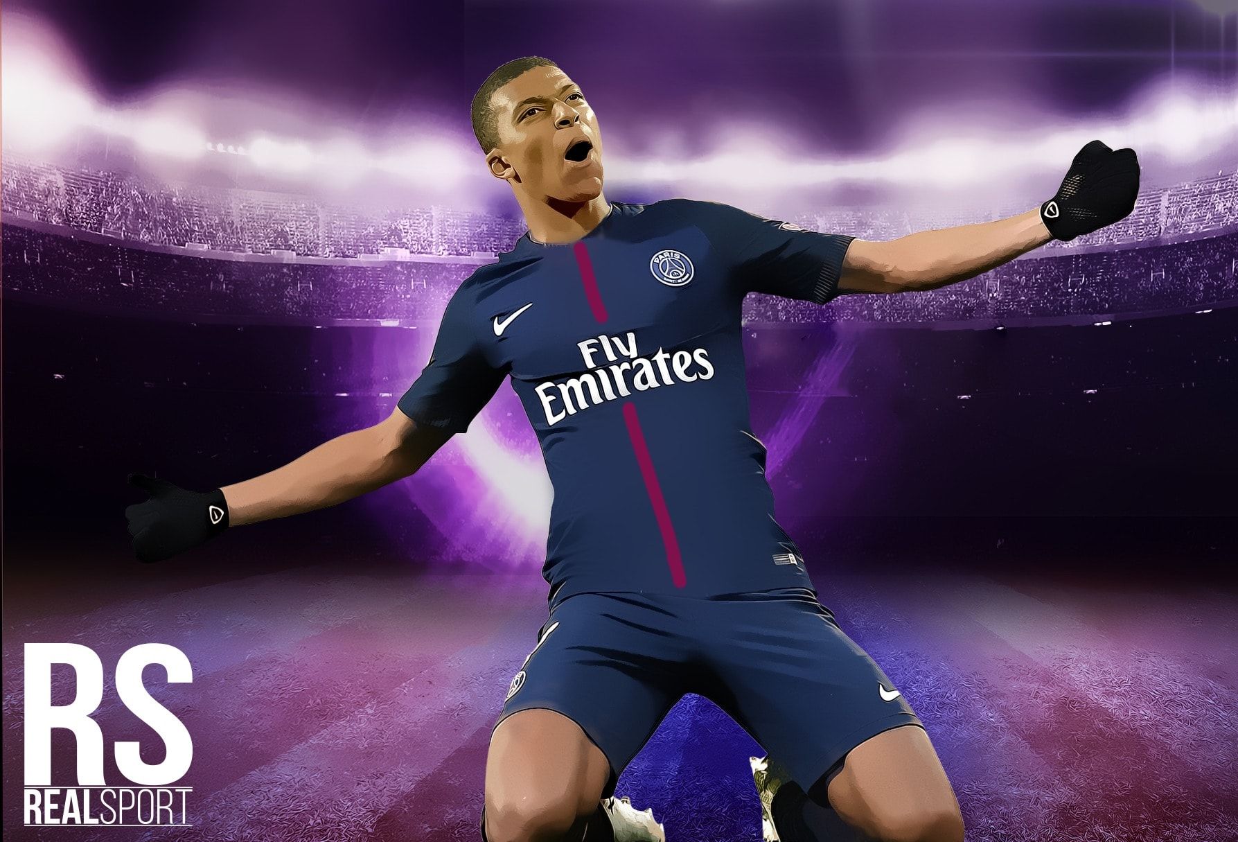 Mbappé esultanza maglia PSG, 1787x1215 900p, PC