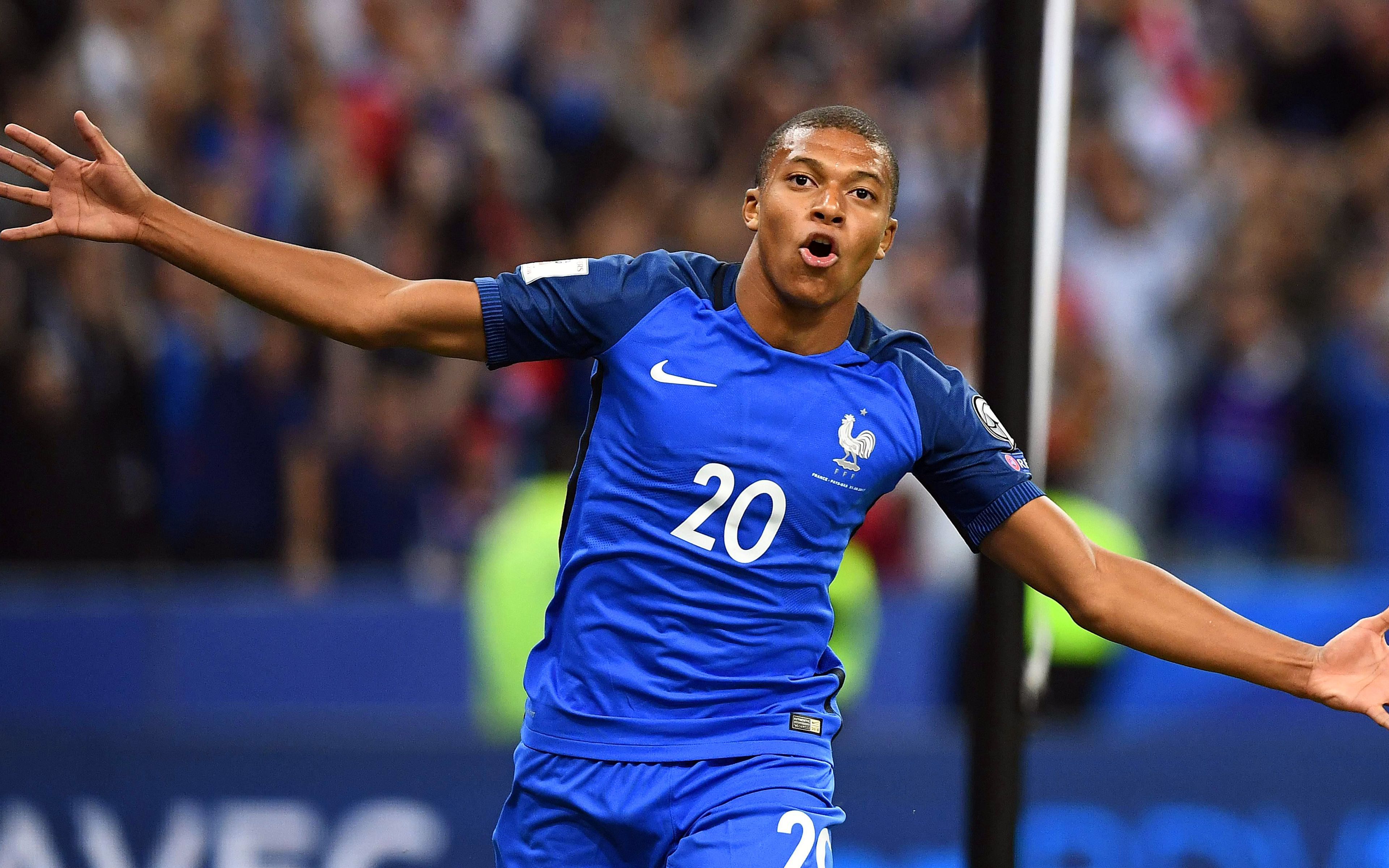 Mbappé esultanza Francia, 3840x2400 4K Ultra HD, Monitor 4K