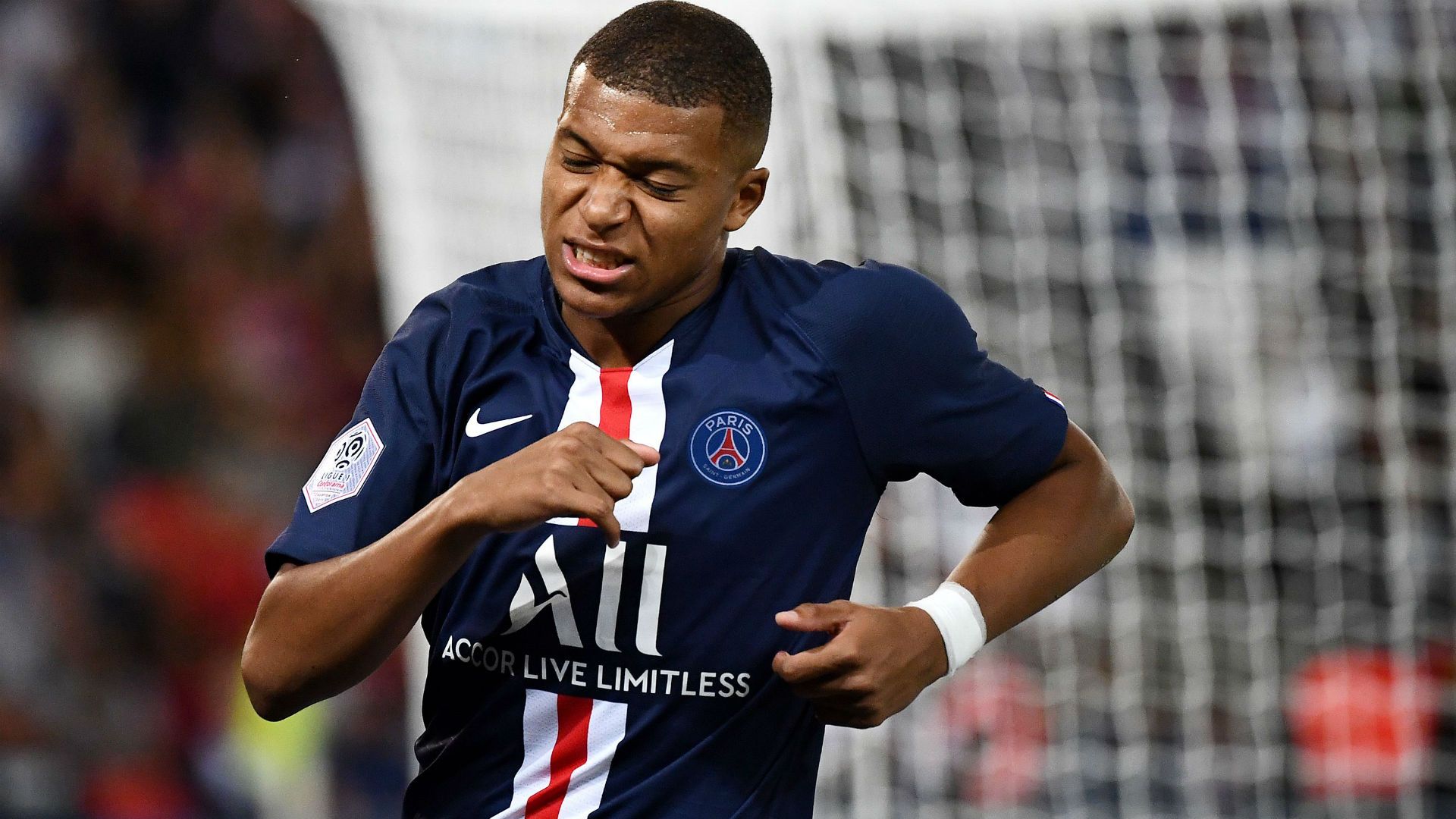 Mbappé esulta maglia PSG, 1920x1080 Full HD 1080p, Desktop