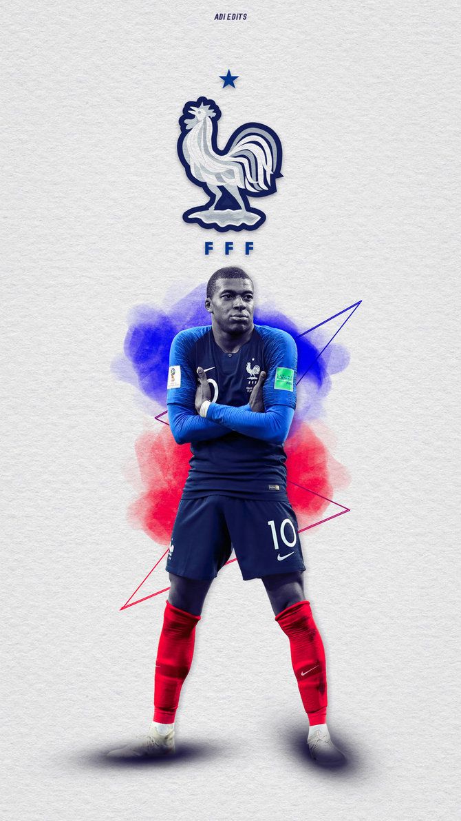 Mbappé Francia maglia 10, 670x1191 Verticale, Telefono