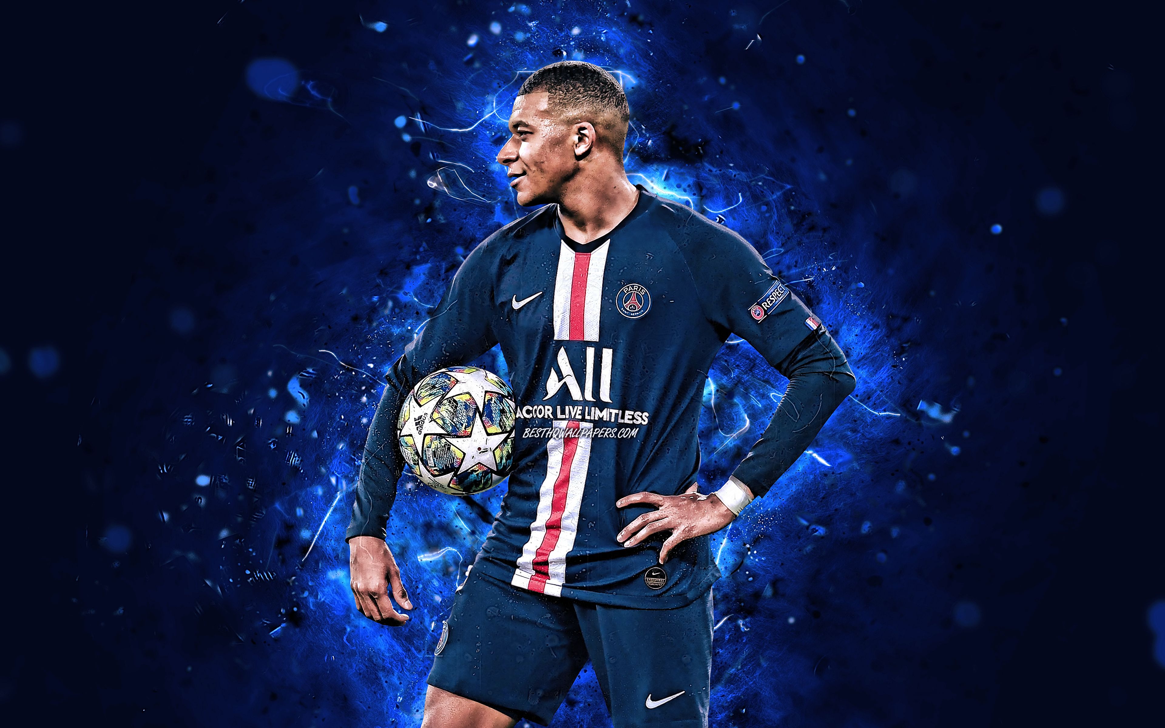 Kylian Mbappé PSG calcio, 3840x2400 4K Ultra HD, Monitor 4K