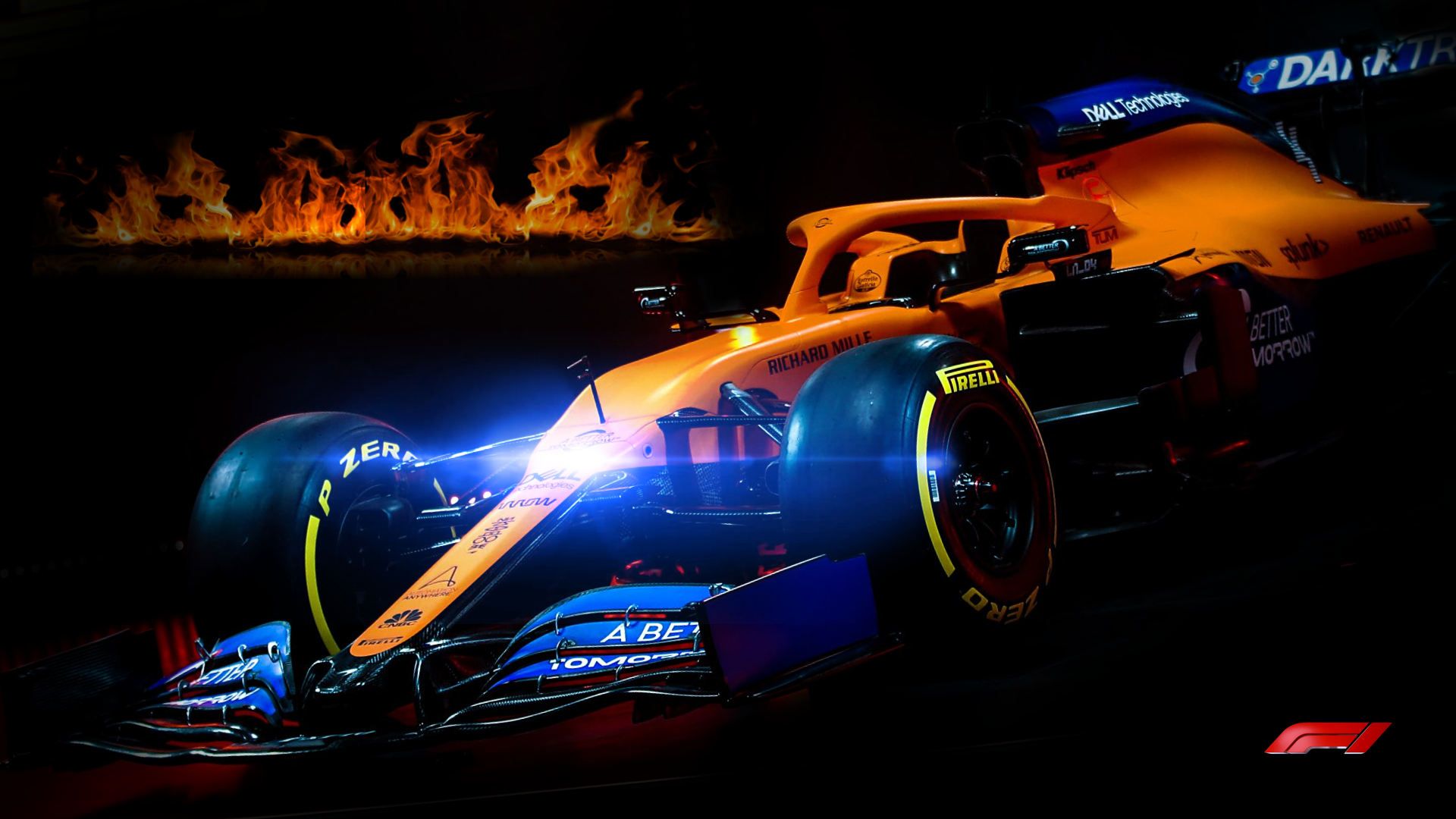 McLaren F1 auto arancione, 1920x1080 Full HD, PC
