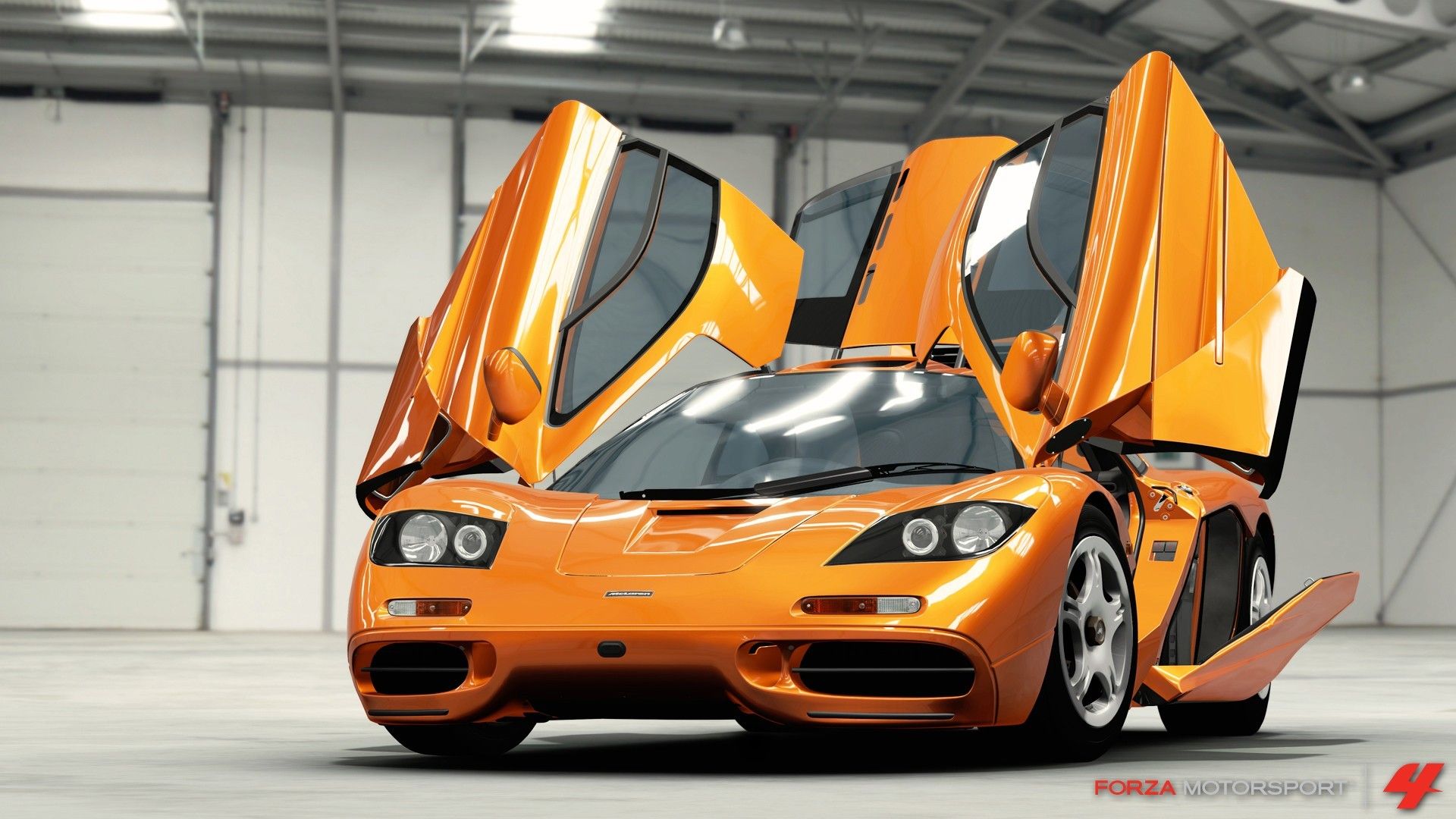 McLaren F1 arancione portiere aperte, 1920x1080 Full HD, Laptop