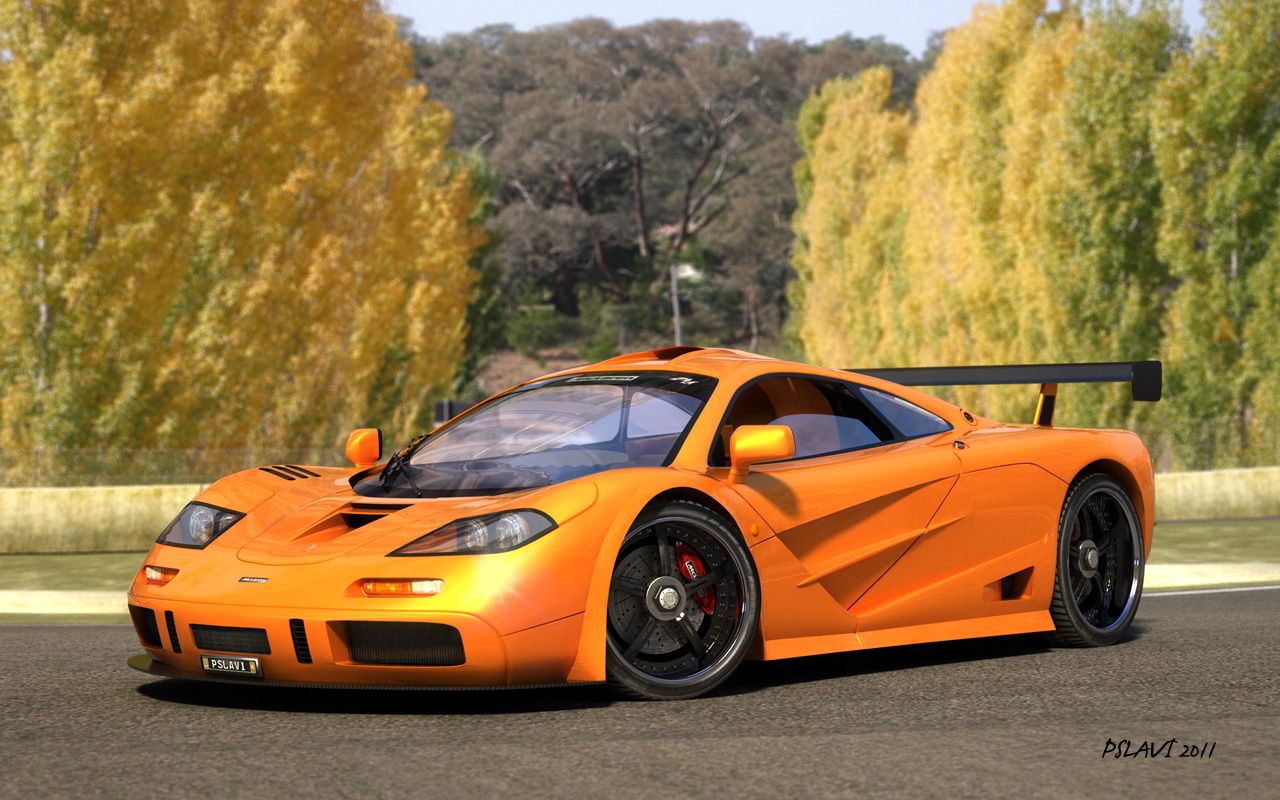 McLaren F1 arancione, 1280x800 HD, Desktop