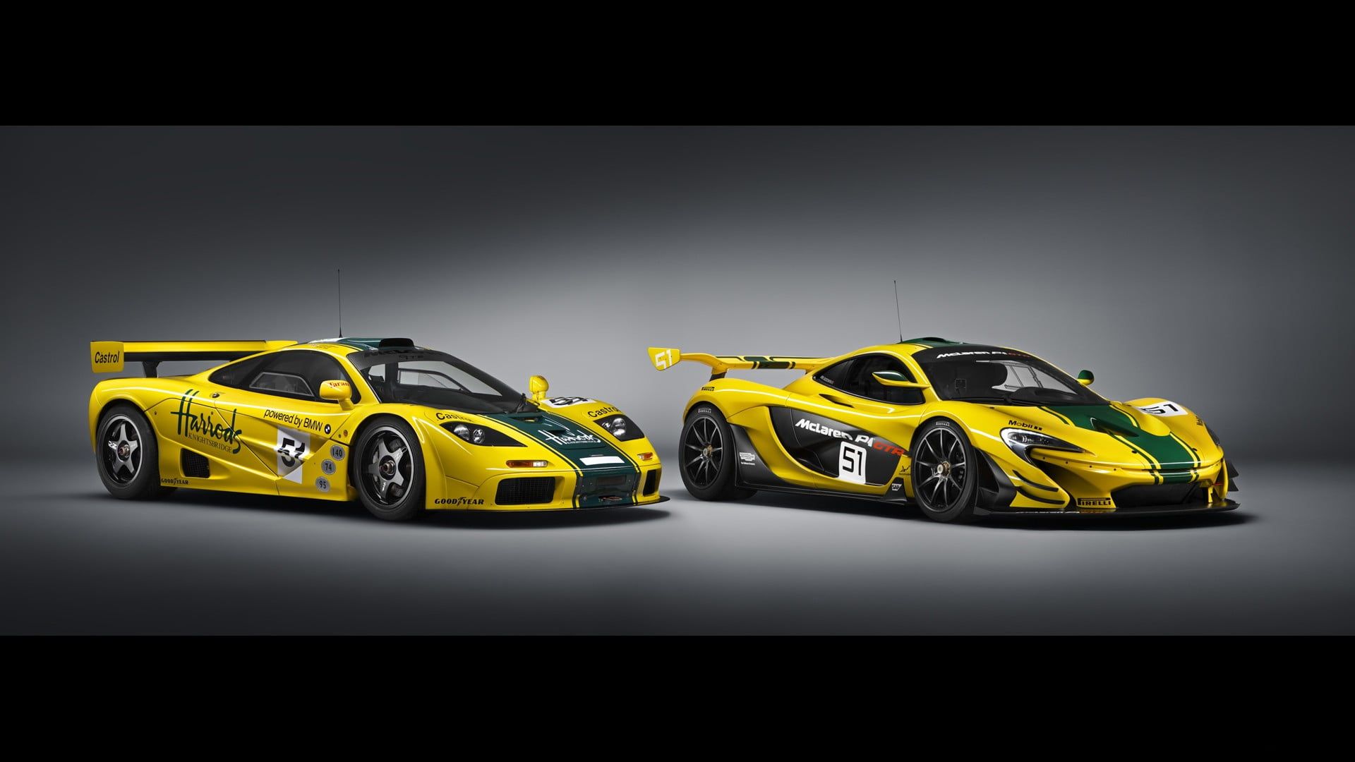 McLaren F1 e P1 GTR gialle, 1920x1080 1080p, PC