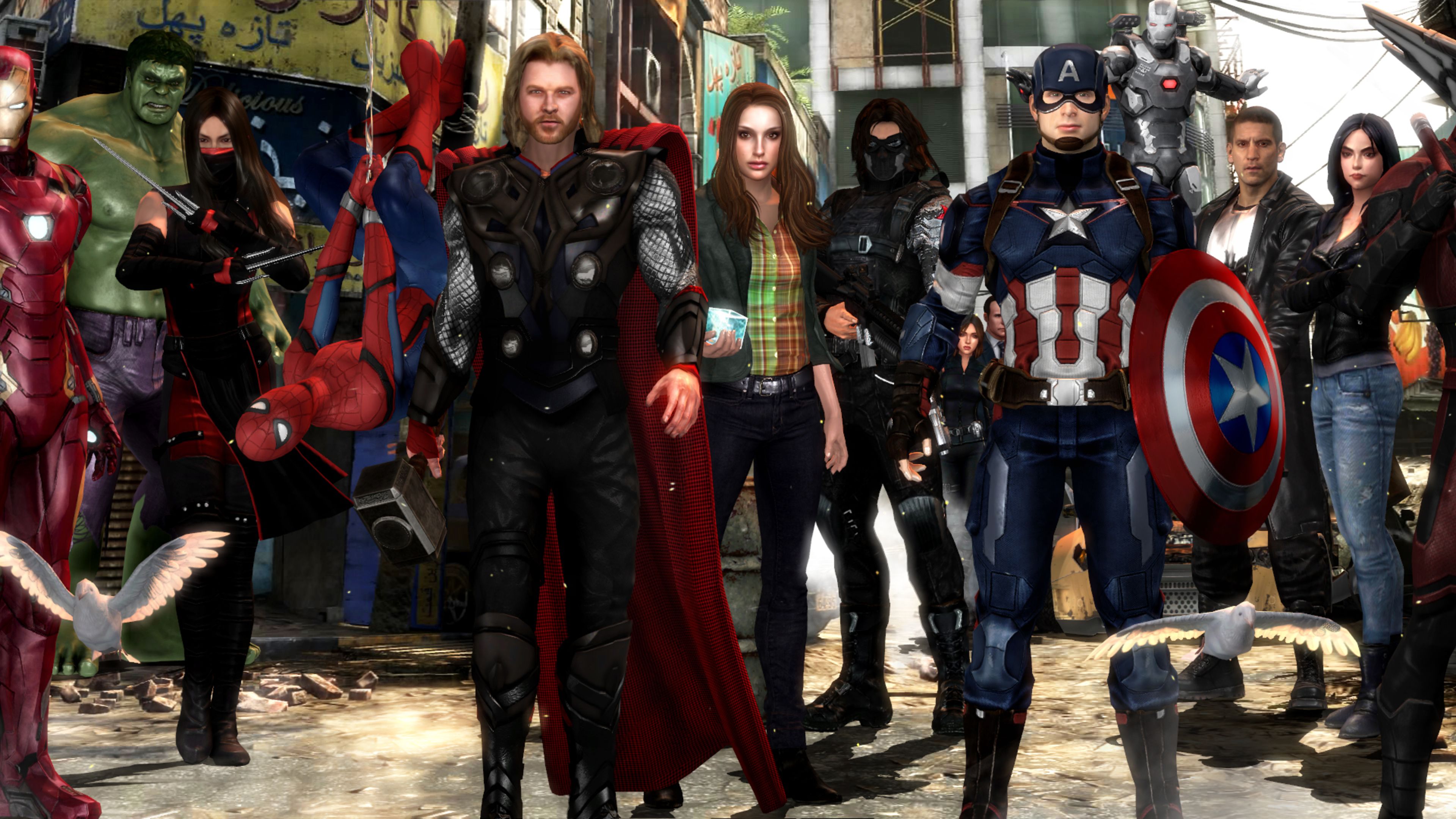 Avengers gruppo supereroi Marvel, 3840x2160 4K, PC Desktop