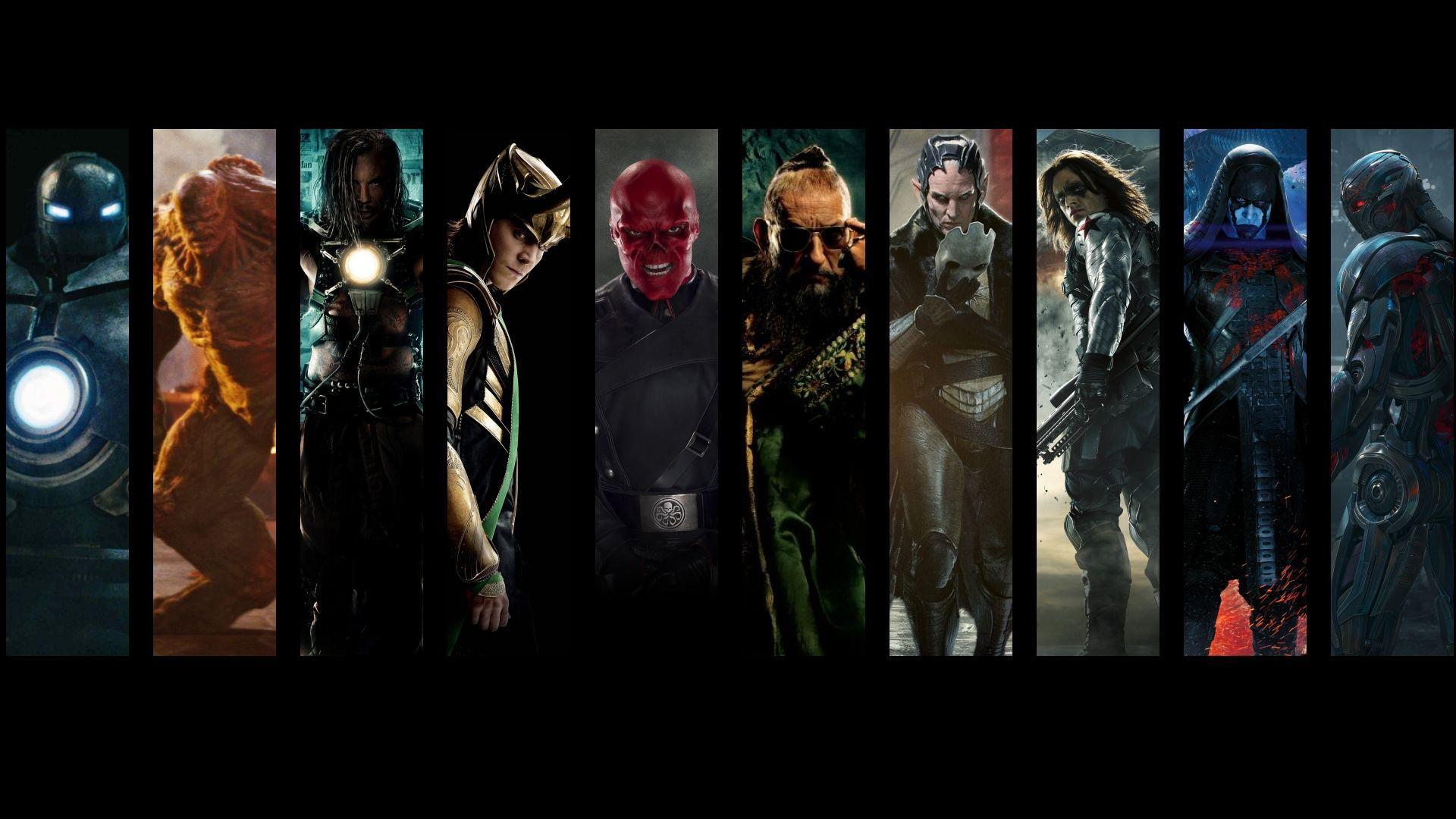 Personaggi Marvel in pannelli, 1920x1080 Full HD, PC