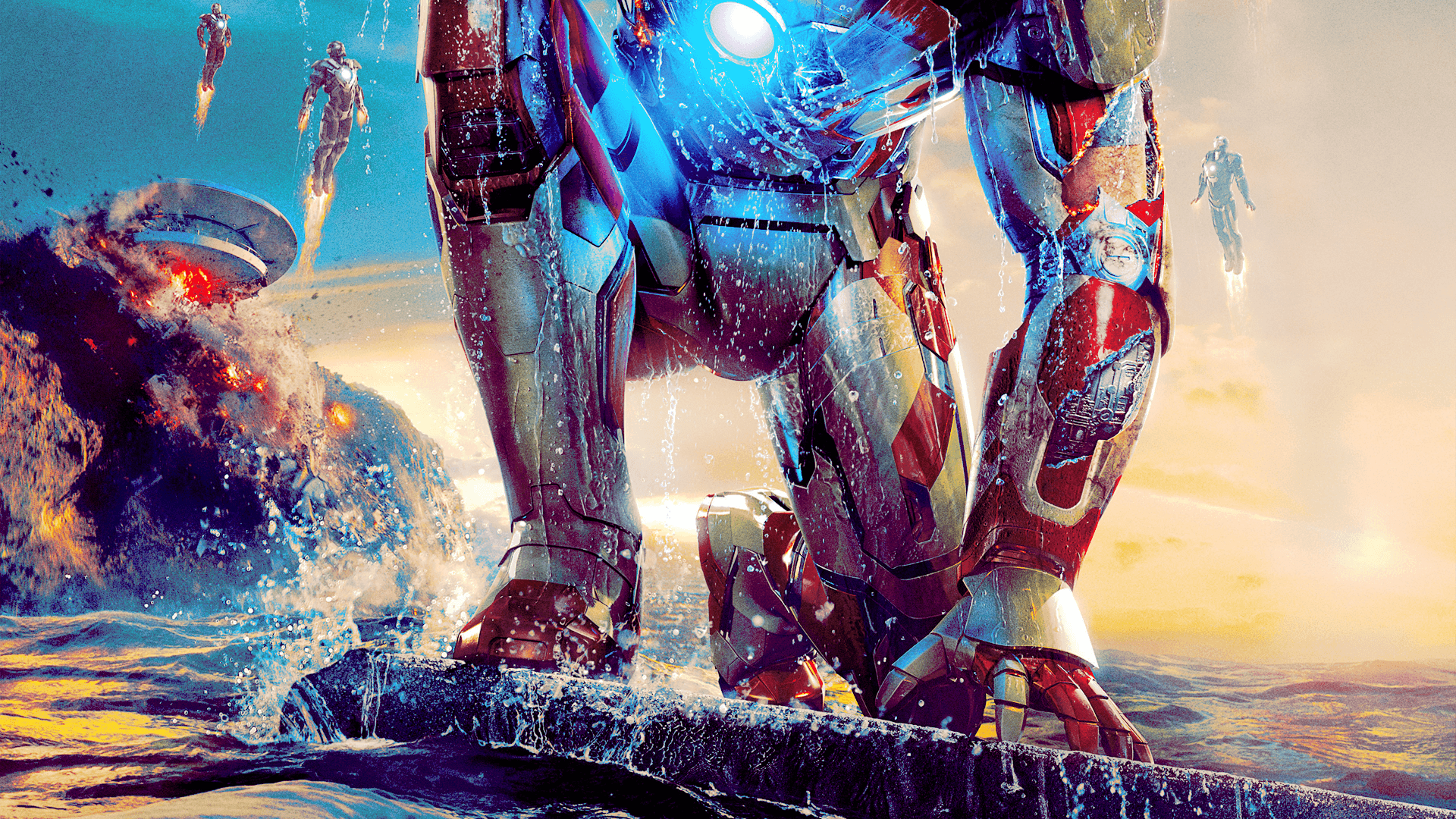 Iron Man armature Hall of Armor, Marvel, 1920x1080 Full HD 1080p, Desktop