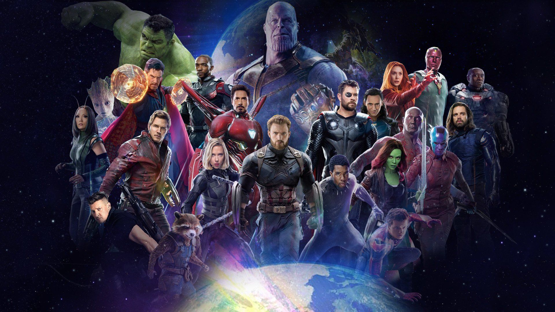 Avengers Infinity War personaggi Marvel, 1920x1080 Full HD, Monitor Gaming