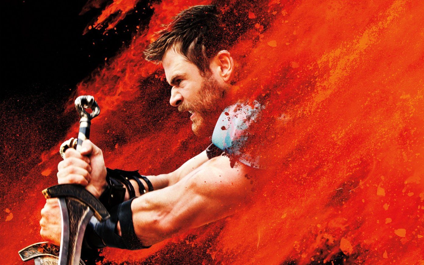 Thor Ragnarok spada rosso, 1392x870 720p, PC