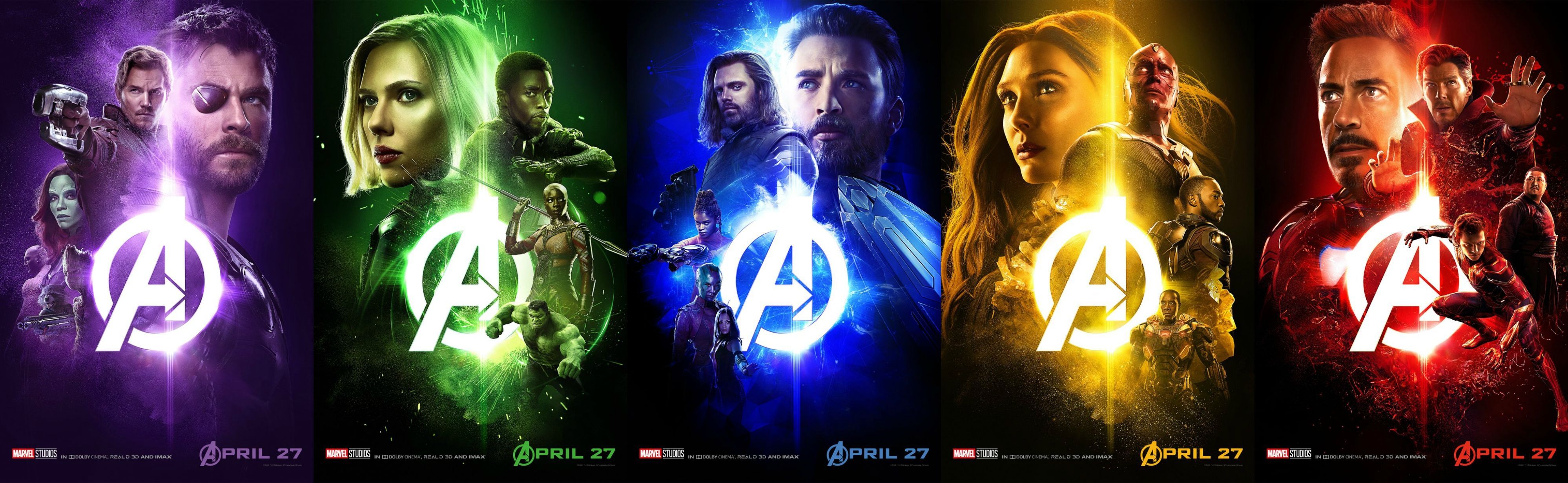 Personaggi Avengers Infinity War, 3996x1233 Ultrawide, Monitor Gaming