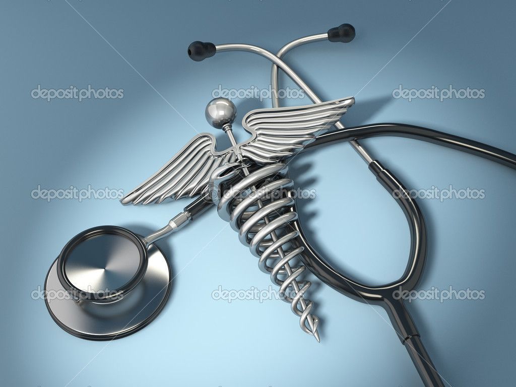 Stetoscopio e caduceo medico, 1024x768 HD, Desktop