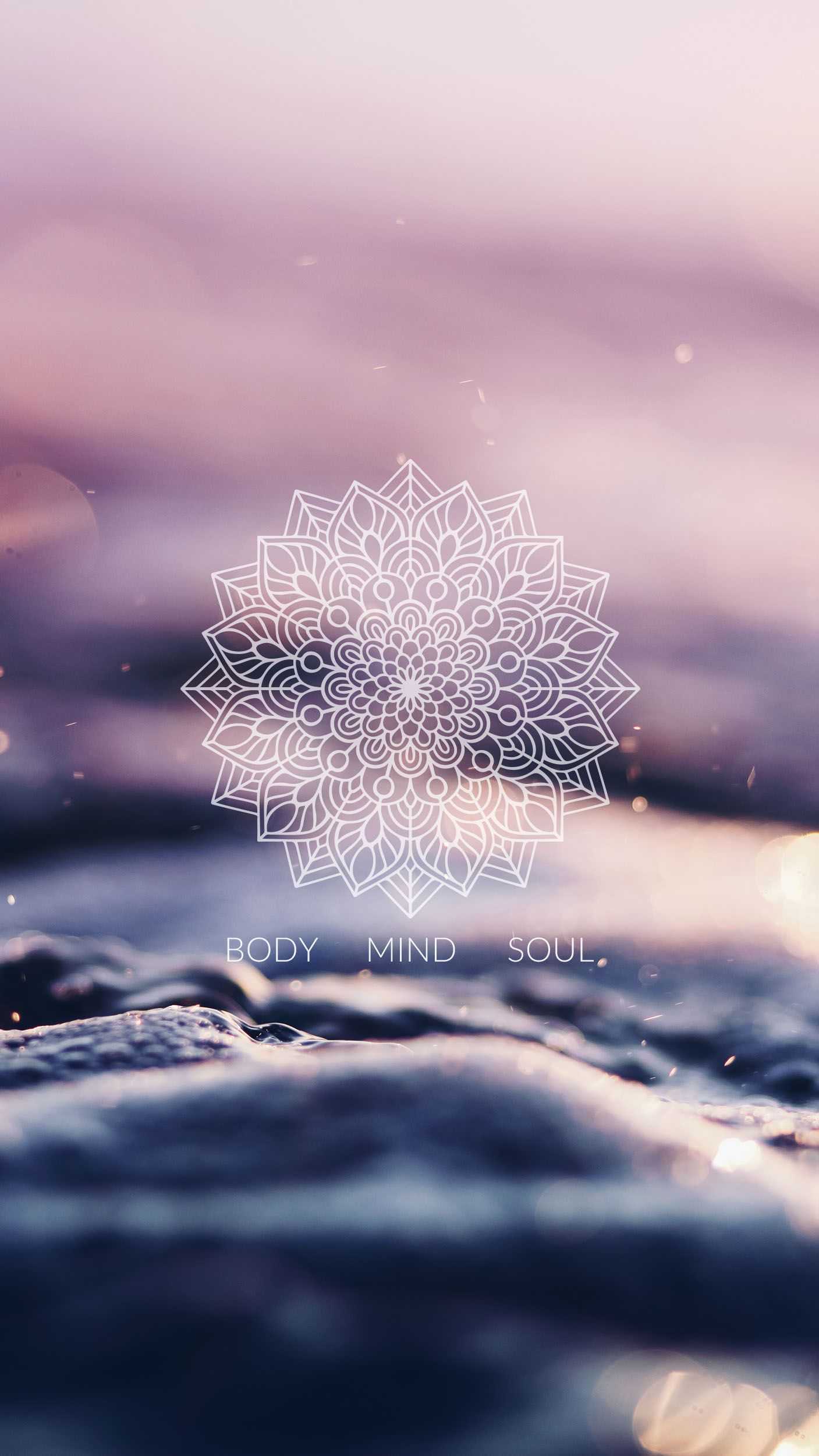Mandala su acqua al tramonto, 1407x2500 Verticale, Telefono