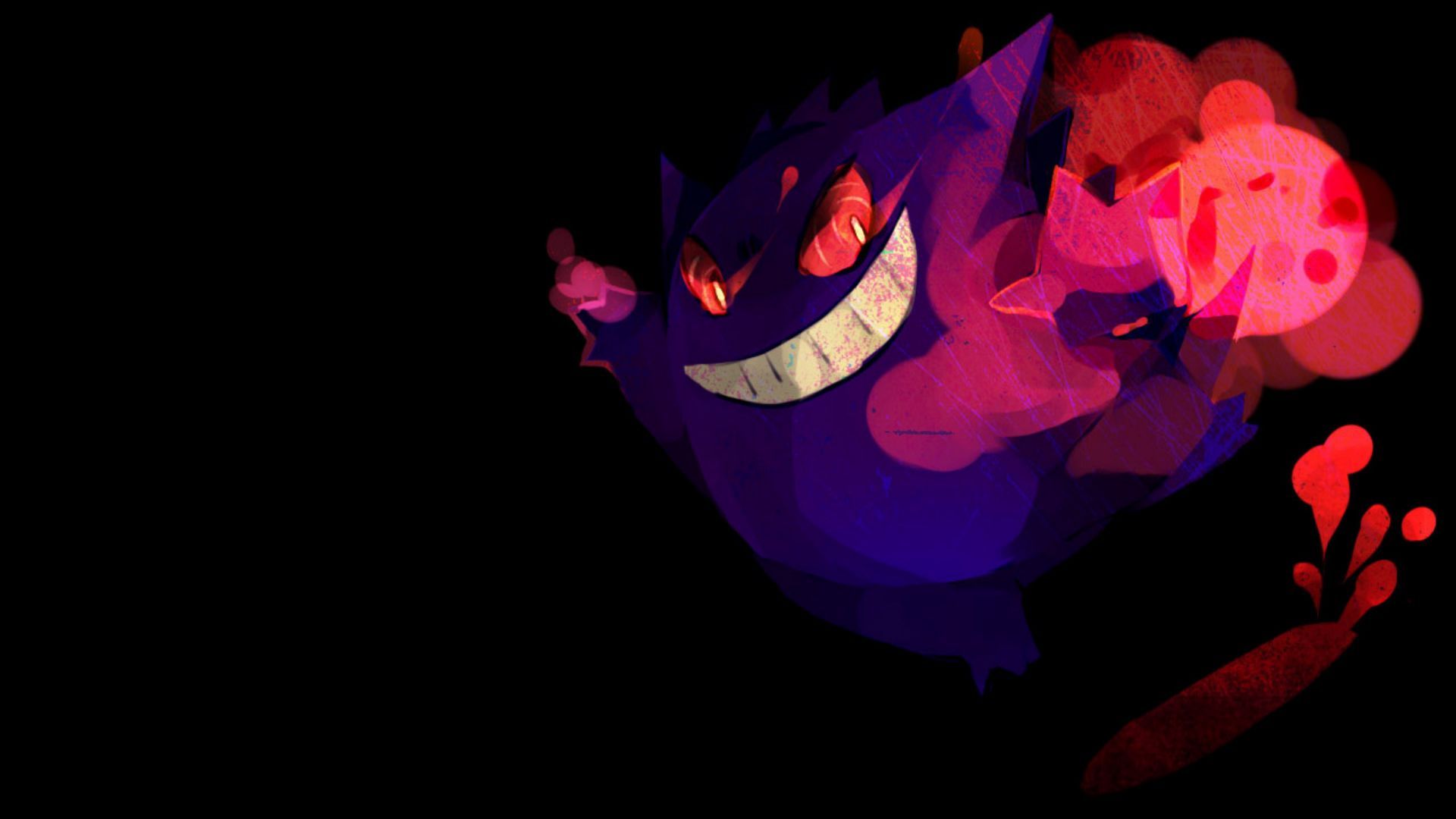 Mega Gengar Pokemon oscuro, 1920x1080 Full HD, Laptop