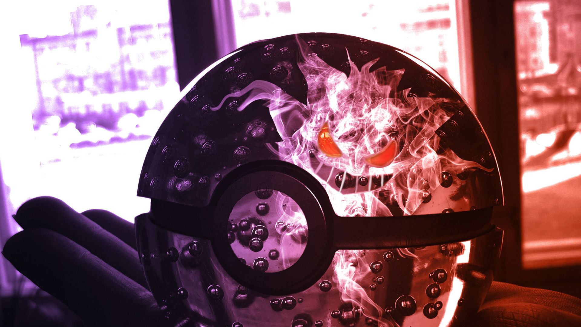 Pokeball con Gengar fumo, 1920x1080 Full HD, PC Desktop