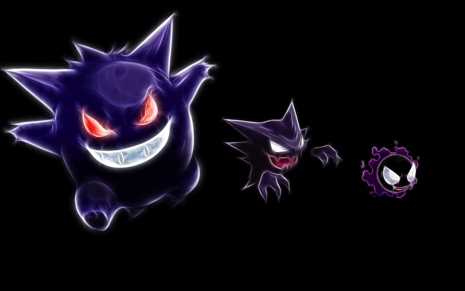 Gengar Haunter Gastly Pokemon, creature tascabili, 1920x1200 WUXGA, Desktop