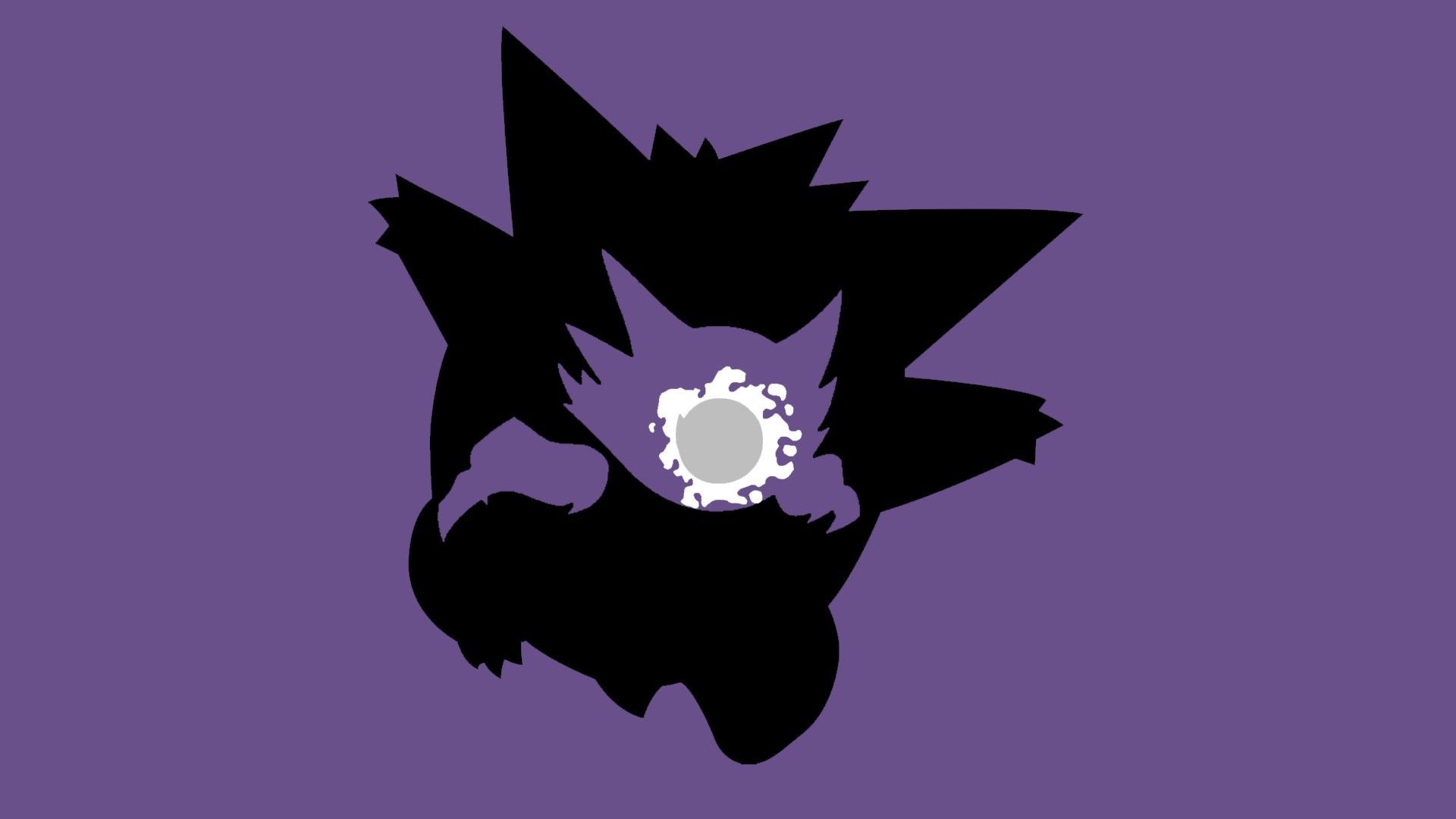 Mega Gengar sagoma viola, 1920x1080 Full HD 1080p, Desktop