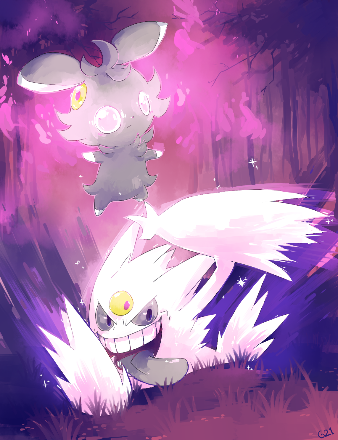 Mega Gengar shiny e Espurr, 1142x1485 Full HD Verticale, Smartphone