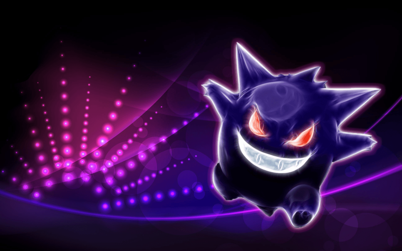 Gengar Pokemon viola, creature tascabili, 1280x800 HD, Desktop