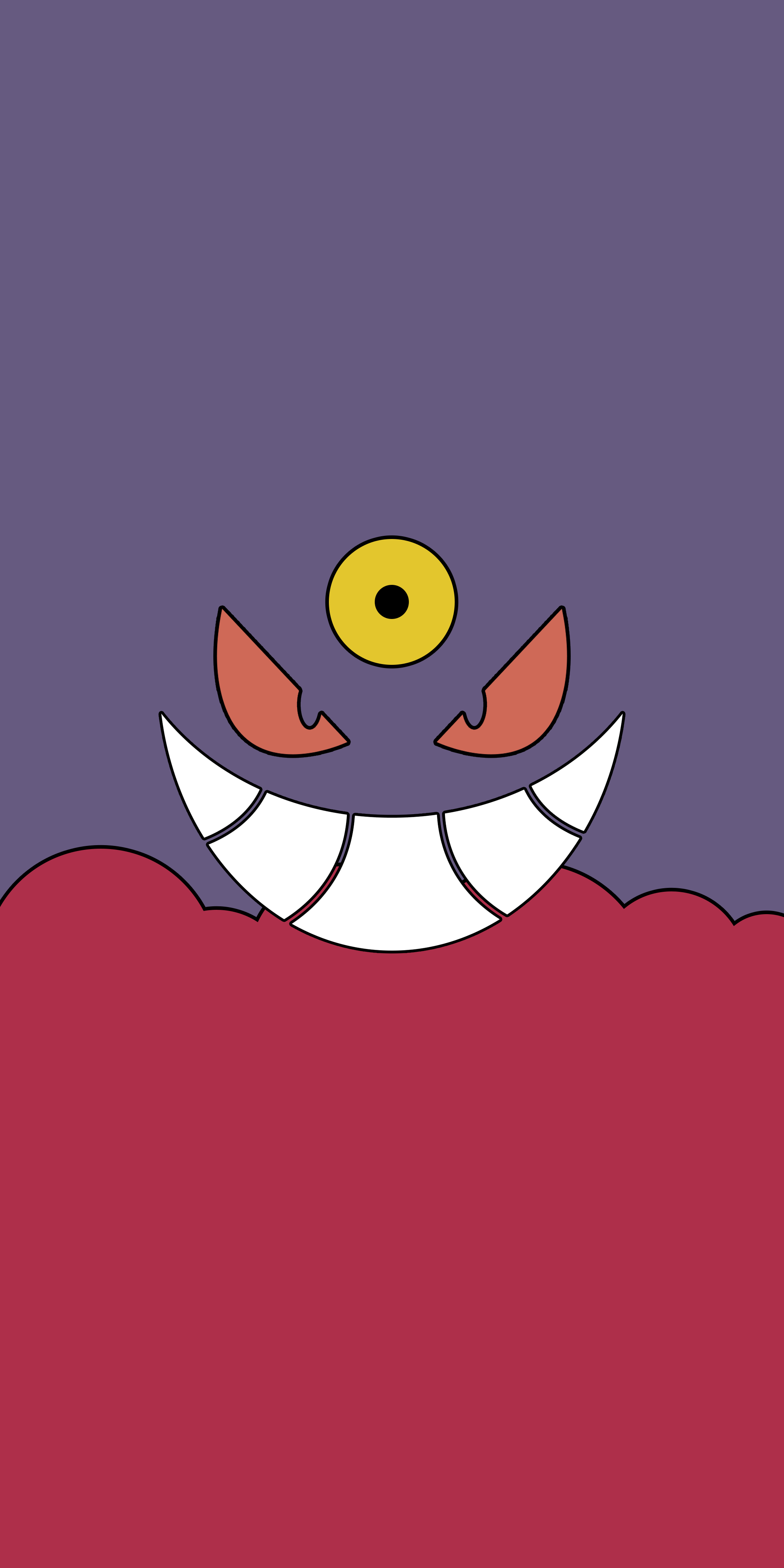 Mega Gengar minimalista, Pokémon, 2000x4000 Full HD Verticale, Smartphone