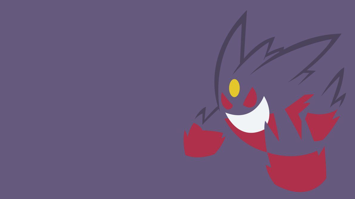 Mega Gengar minimalista viola, 1191x670 HD, iMac