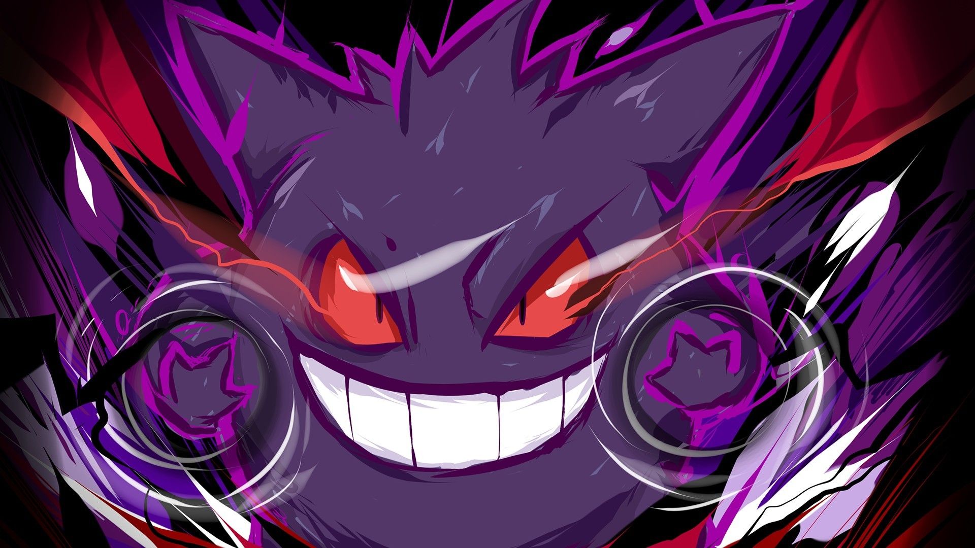 Mega Gengar Pokémon viola, 1920x1080 Full HD, PC