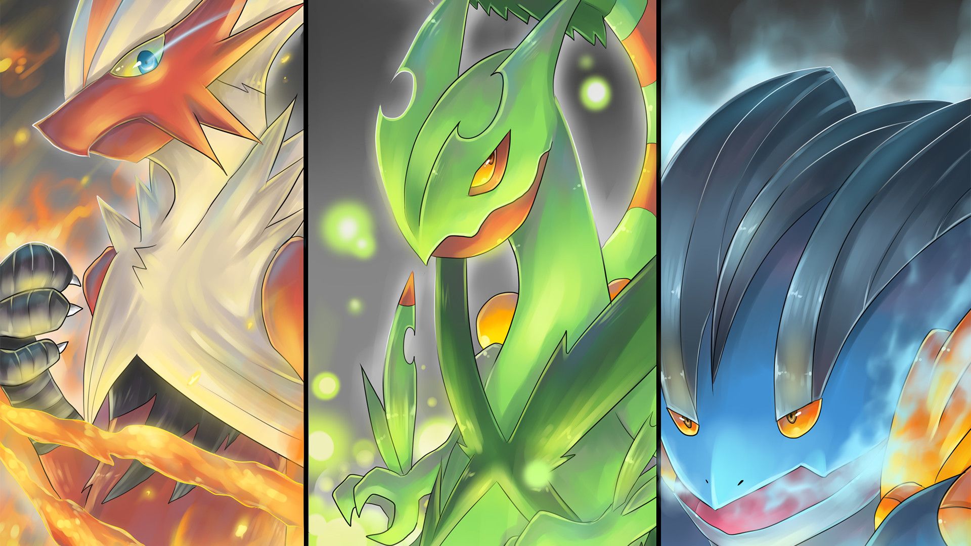 Mega Pokémon evoluzioni collage, 1920x1080 Full HD, Desktop
