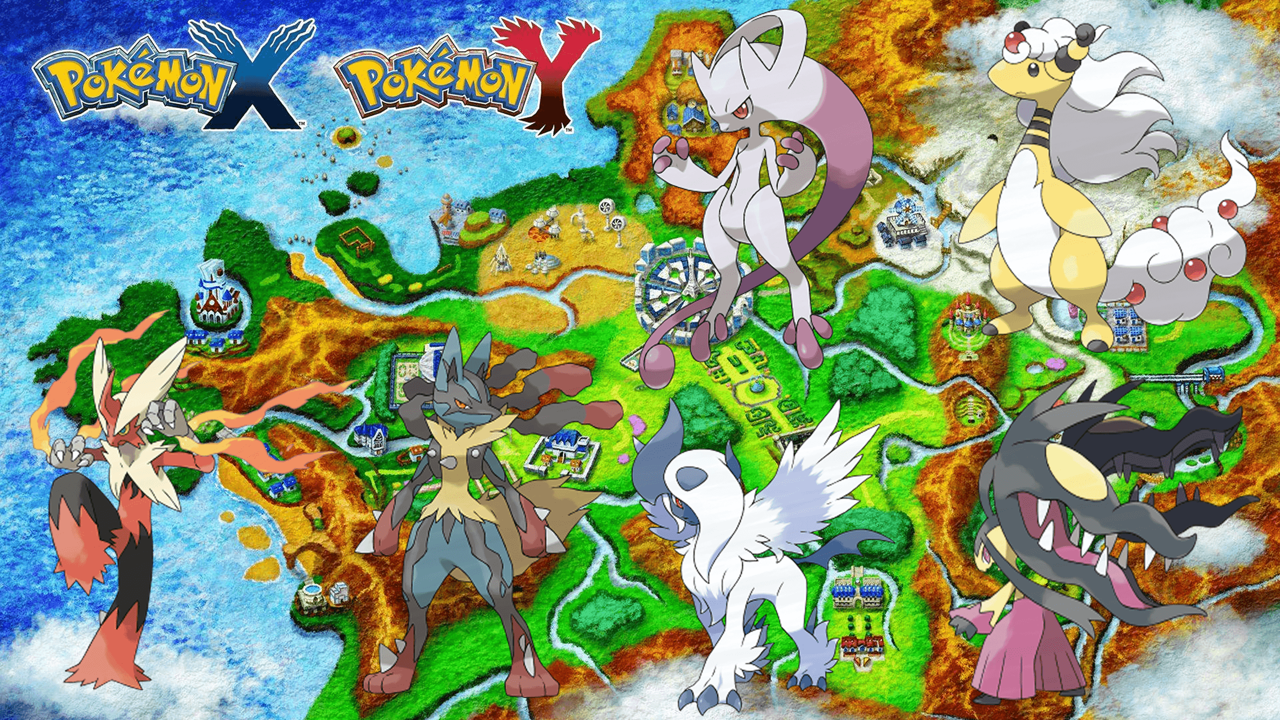 Pokémon X e Y mappa, 2500x1406 alta risoluzione, Laptop