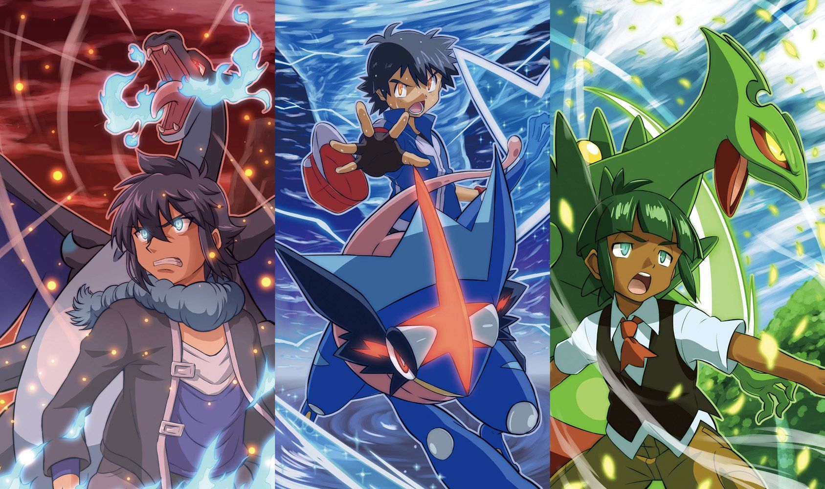 Allenatori Pokémon con Mega Evoluzioni, 1687x1000 900p, Desktop