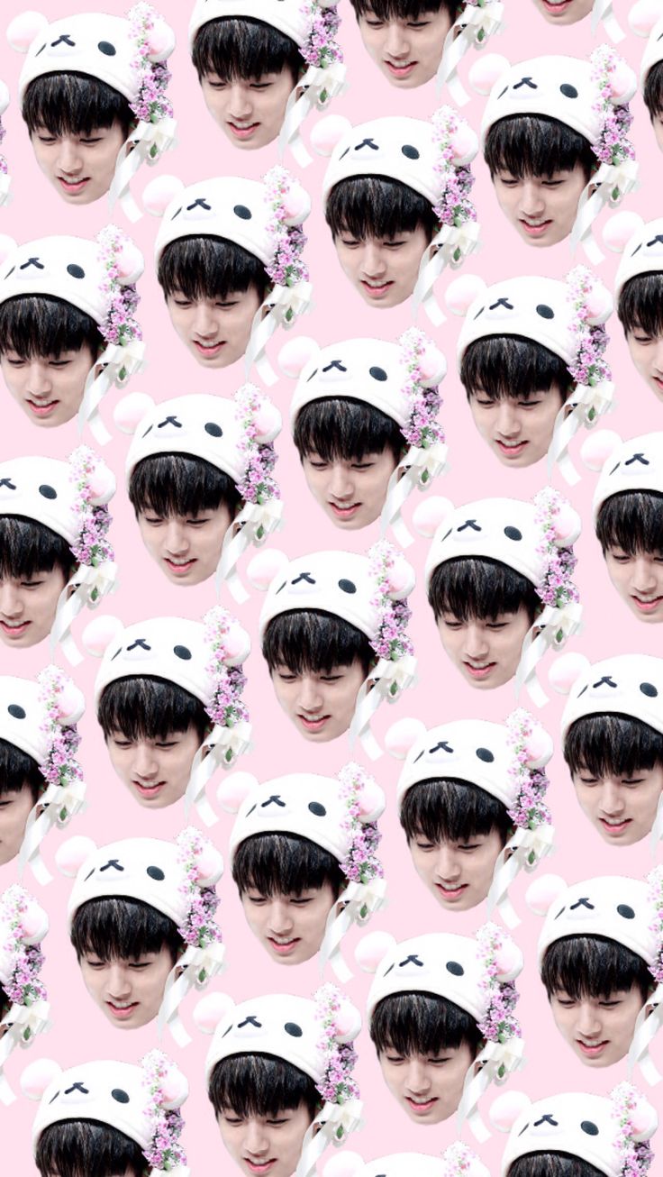 Volto BTS pattern rosa, gruppo K-pop, 736x1306 Verticale, Mobile