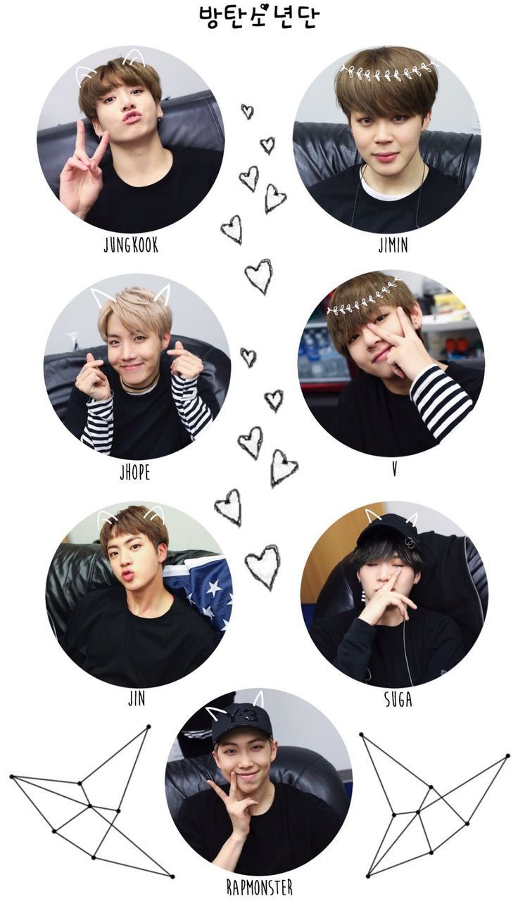 BTS collage membri meme, 736x1308 Verticale, Mobile
