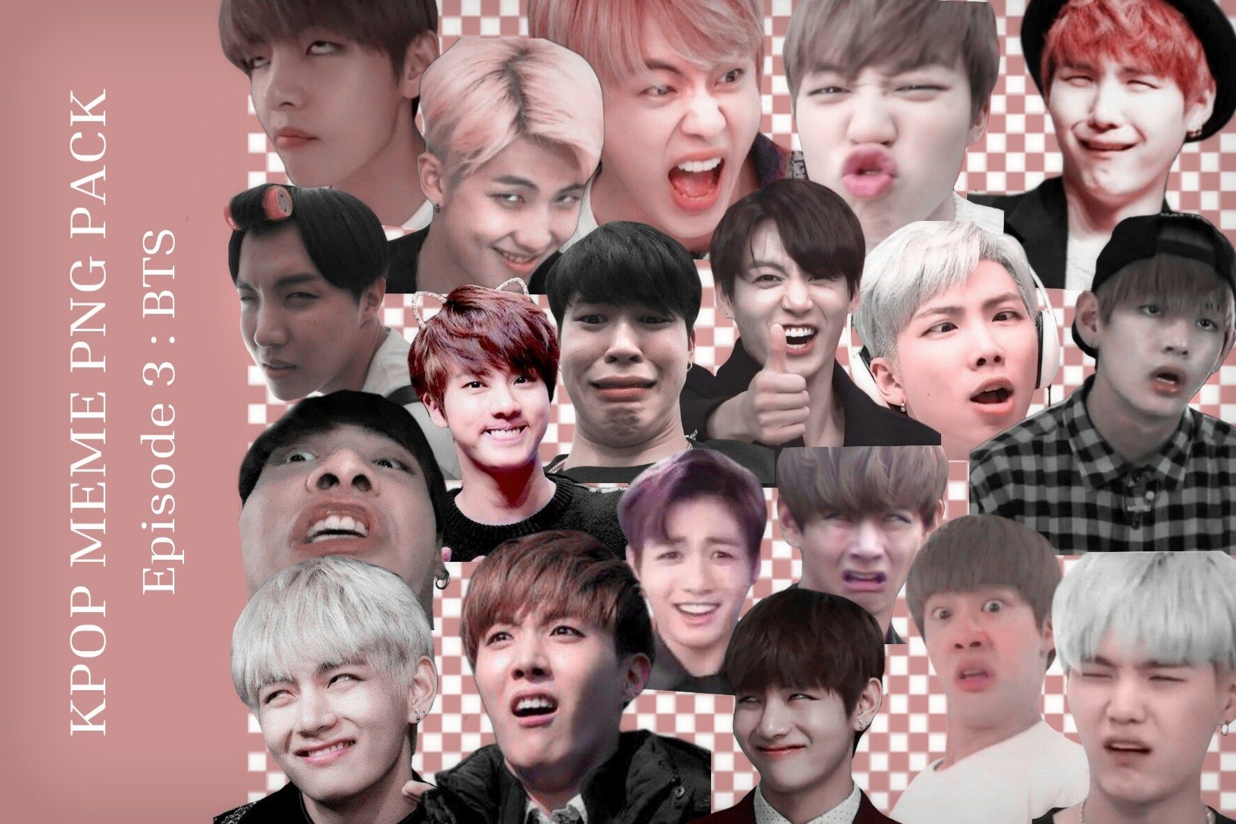 Collage volti meme BTS, 1773x1182 HD Ready, Desktop