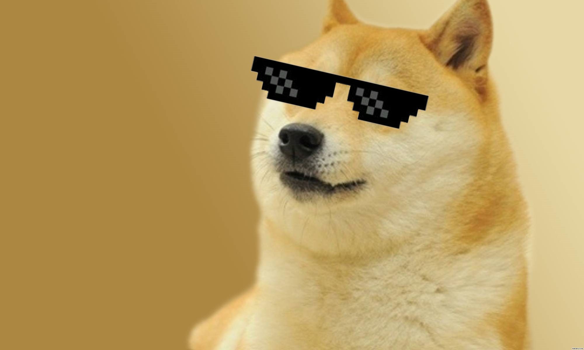 Doge con occhiali pixelati, 2000x1200 Hi-Res, PC Desktop