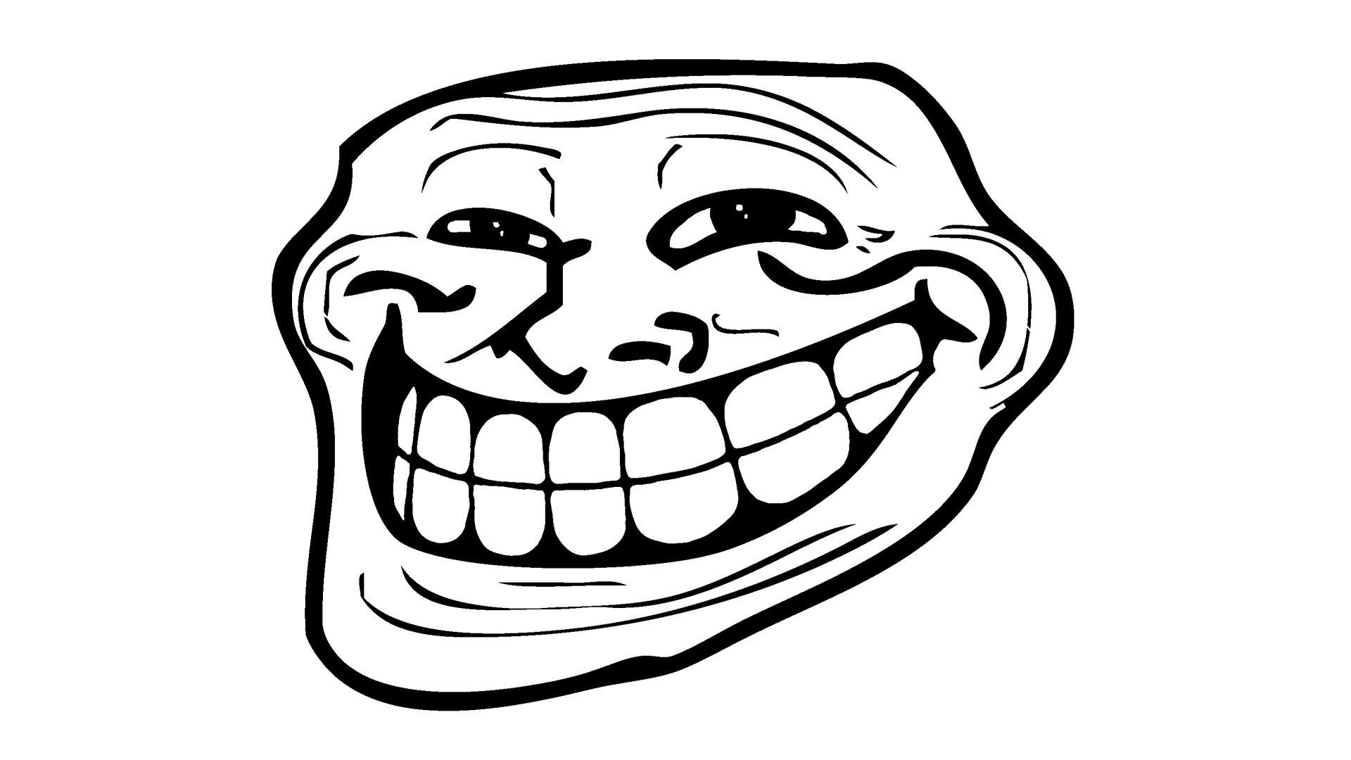 Troll Face meme bianco nero, 1920x1080 Full HD, Laptop