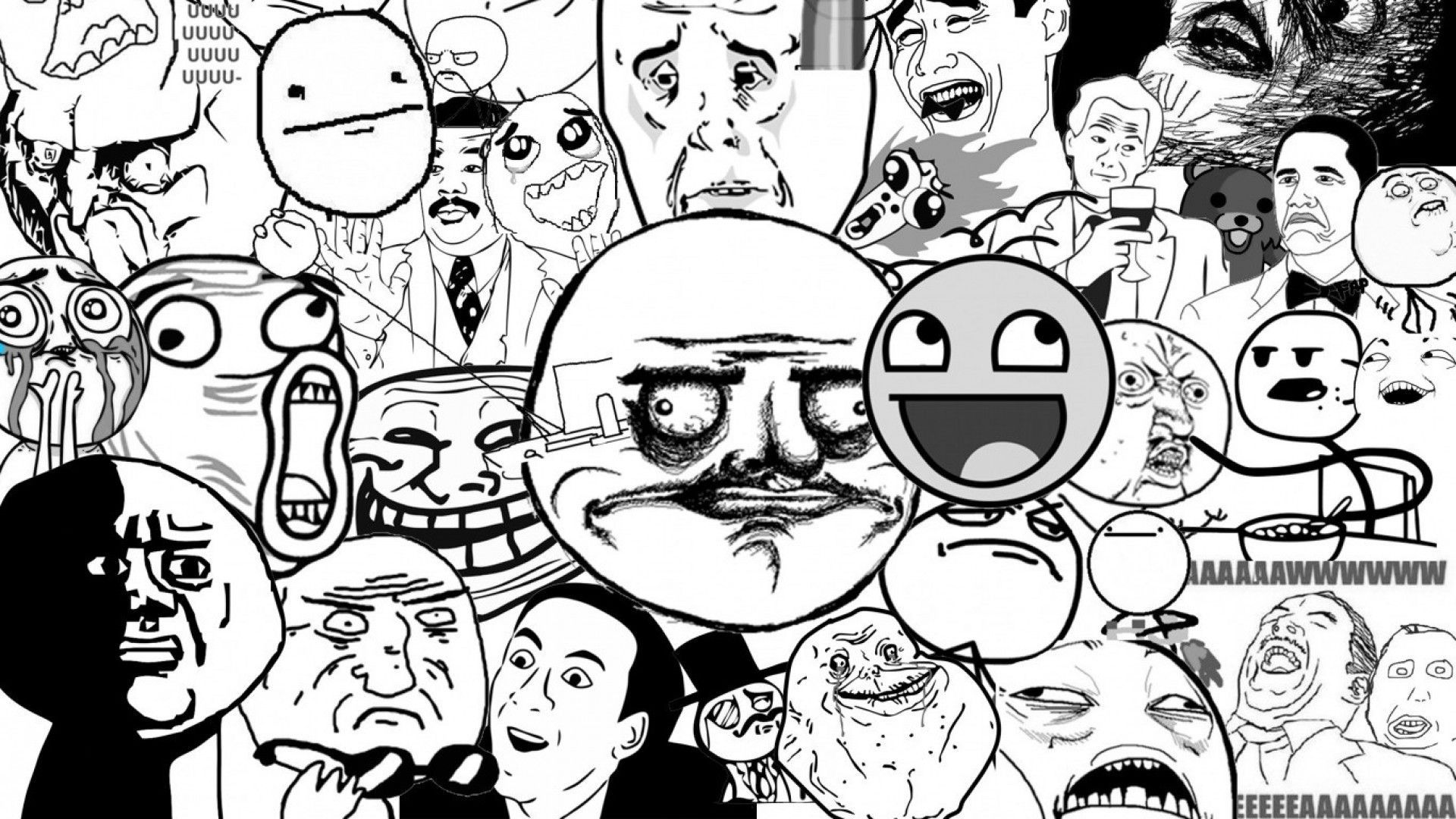 Collage facce meme rage comic, 1920x1080 1080p, Desktop