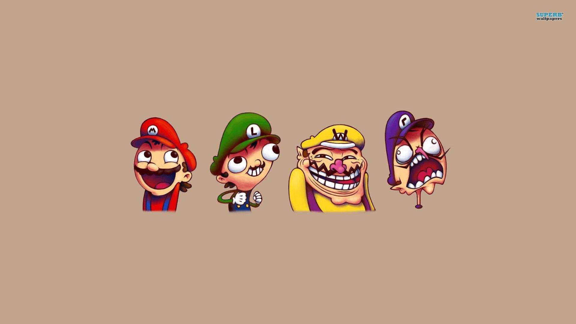 Mario Luigi Wario Waluigi meme, Nintendo, 1920x1080 Full HD 1080p, Desktop