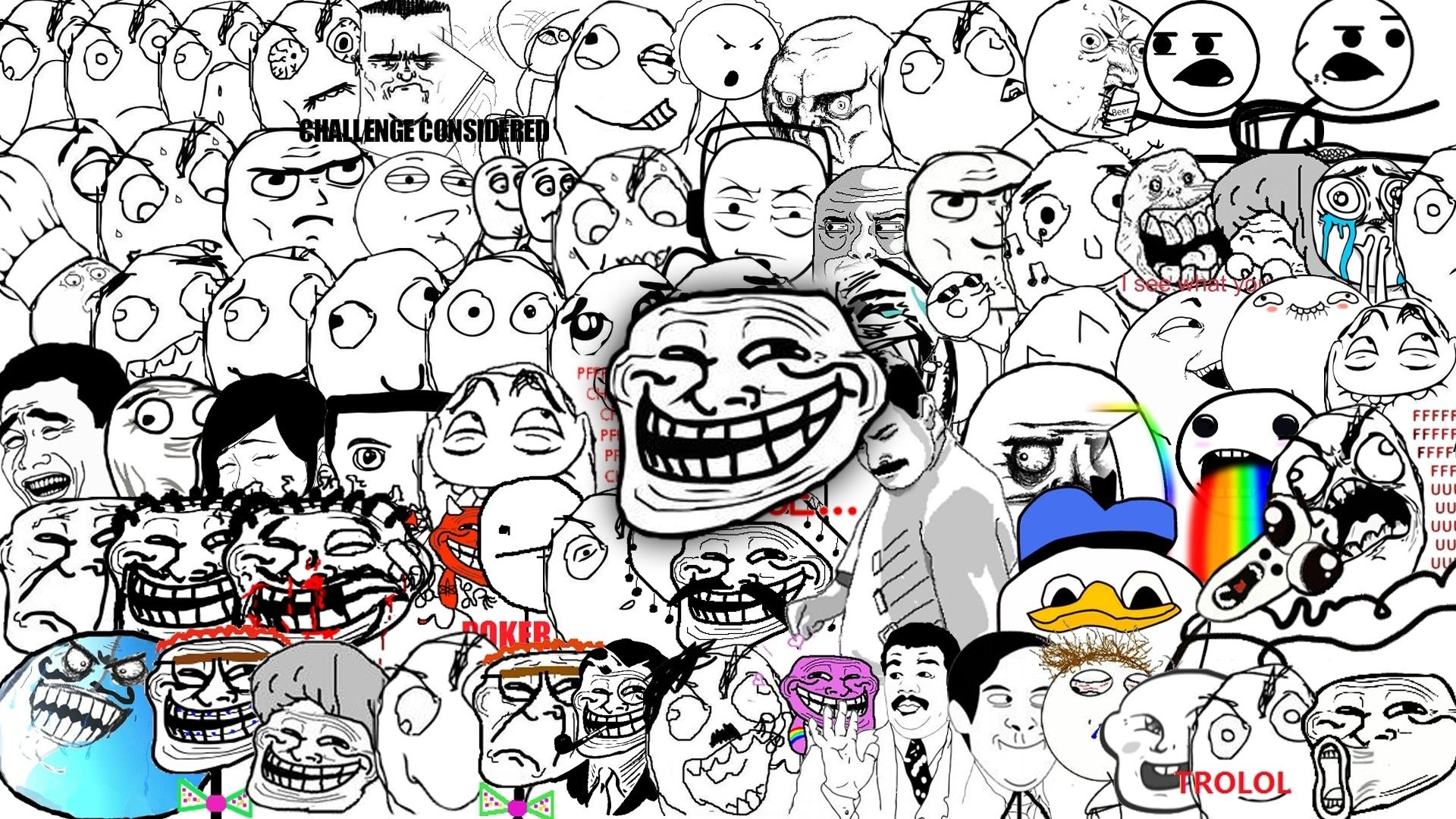 Collage facce meme troll, 1920x1080 Full HD 1080p, Desktop