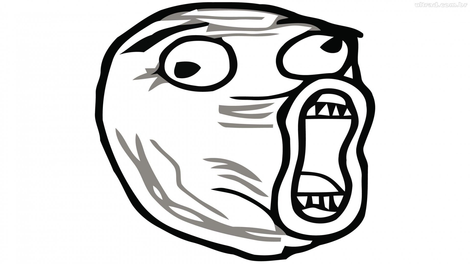Faccia meme LOL bianco nero, 1920x1080 Full HD, PC