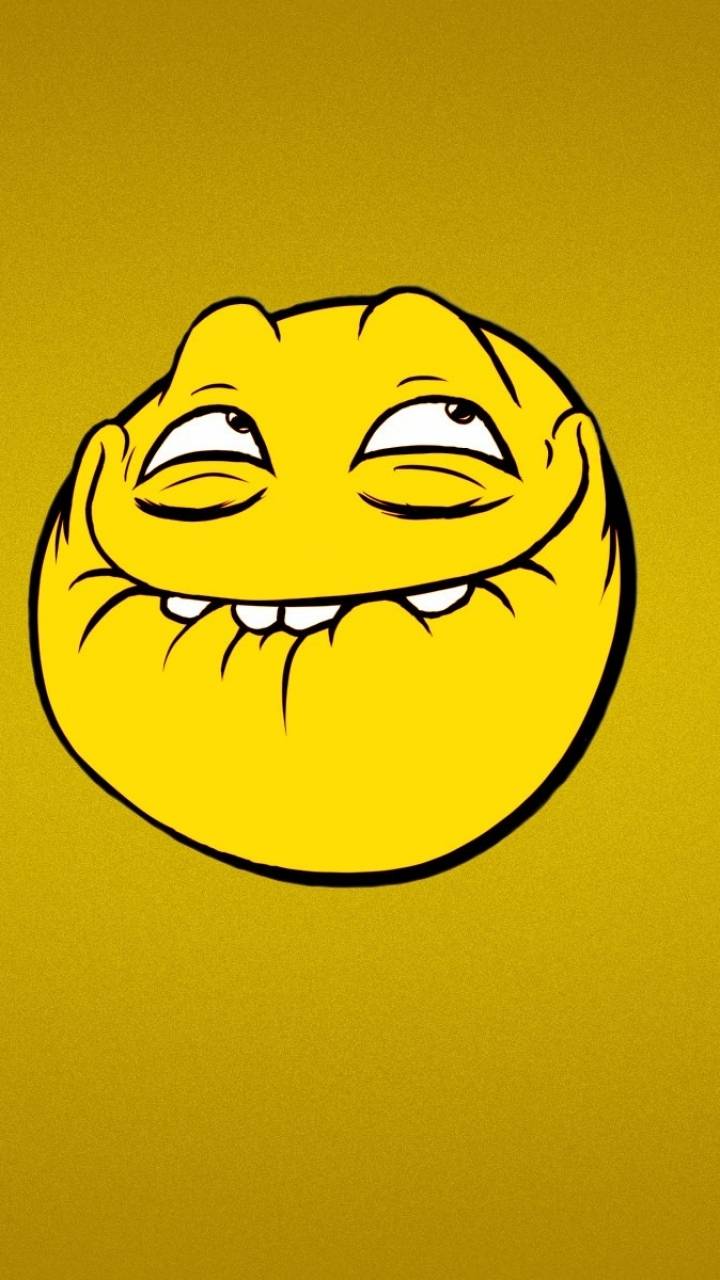 Faccia meme gialla sorridente, 720x1280 Verticale, OnePlus