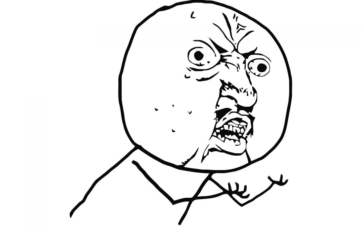 Faccia meme Y U No, 1440x900 720p, Laptop