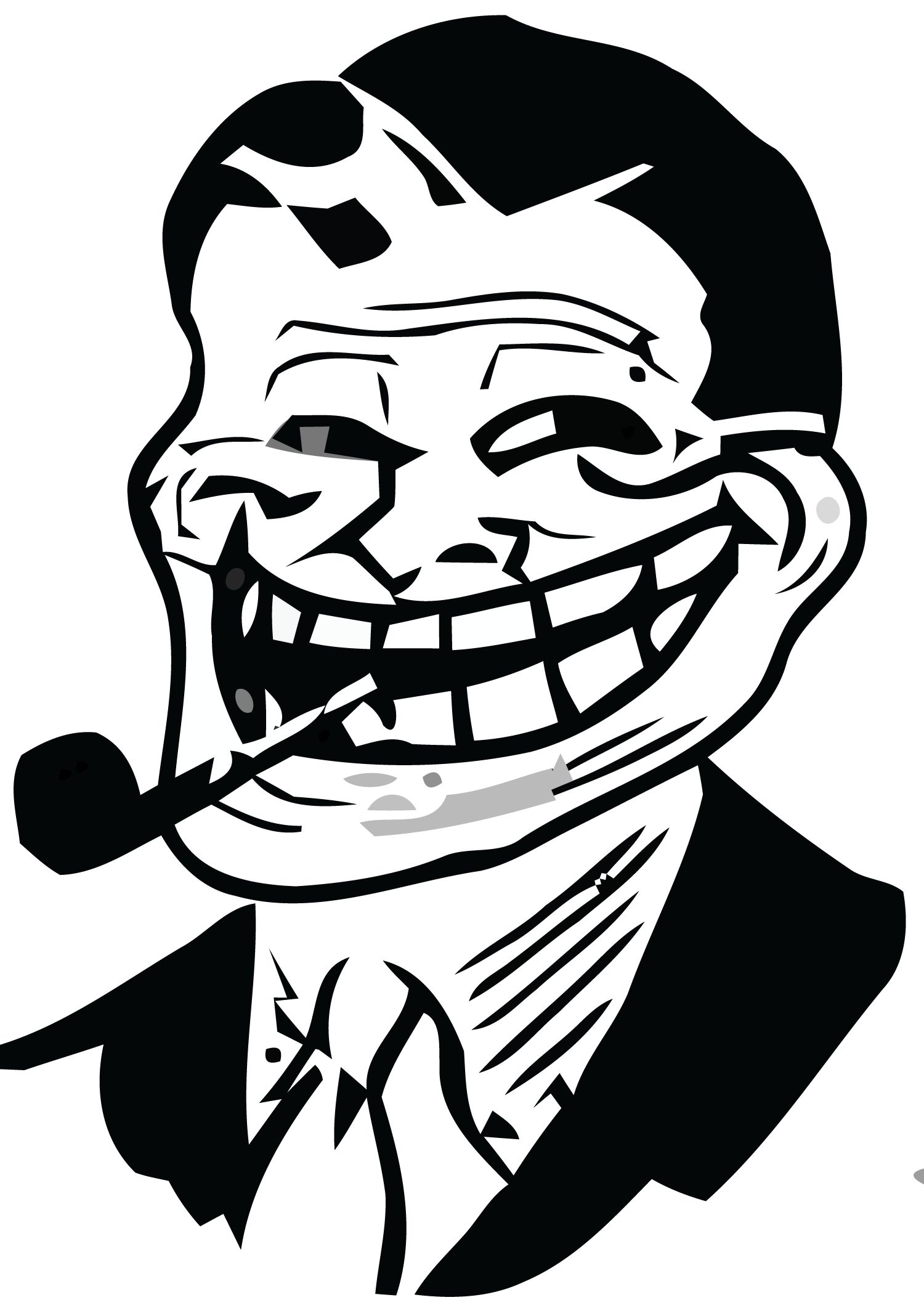 Troll Face meme pipa, 1500x2123 Full HD Verticale, iPhone