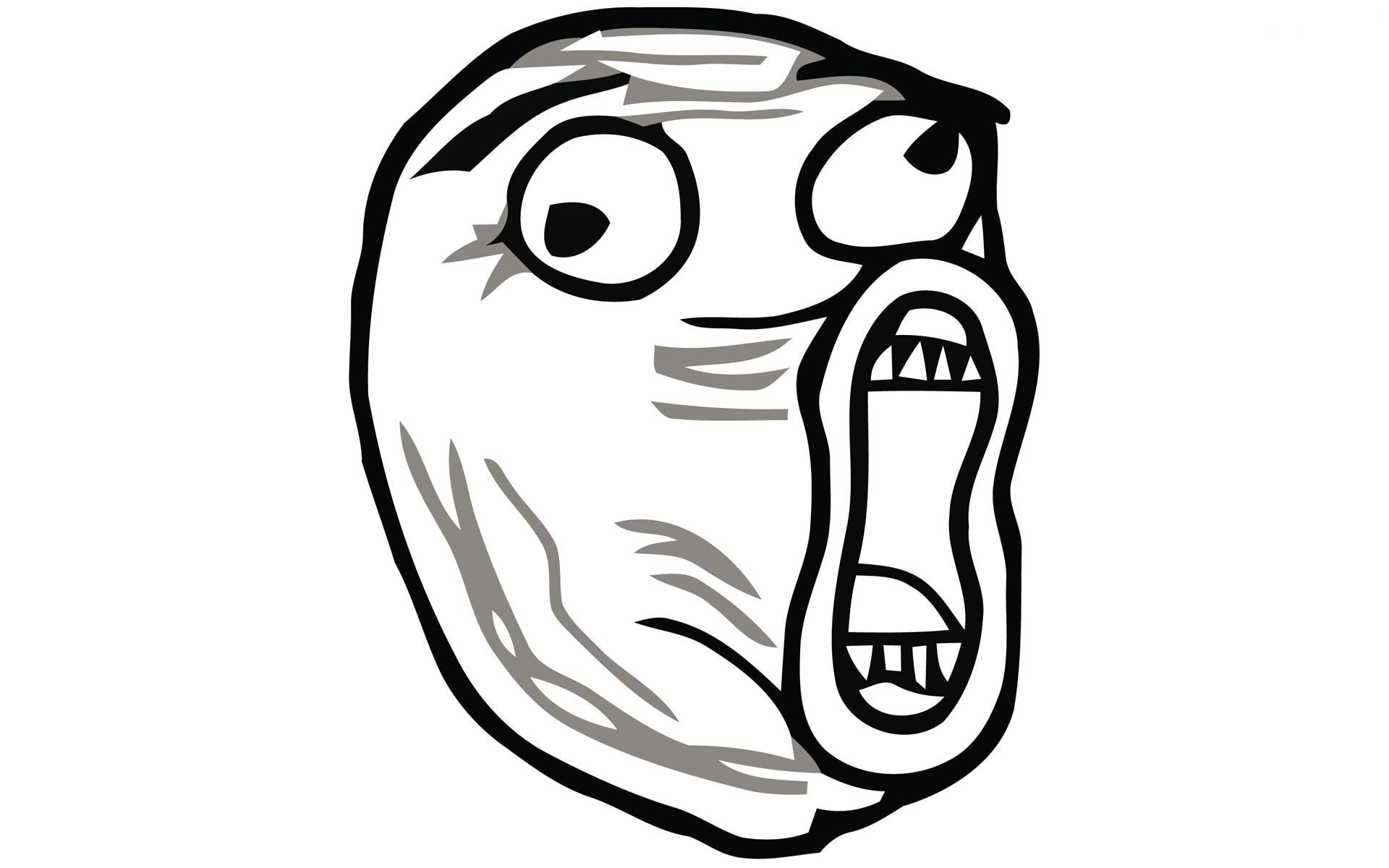 Faccia meme LOL bianco nero, 1920x1200 WUXGA, Desktop