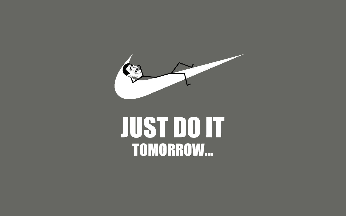 Nike Just Do It parodia, abbigliamento sportivo, 1440x900 HD, Desktop