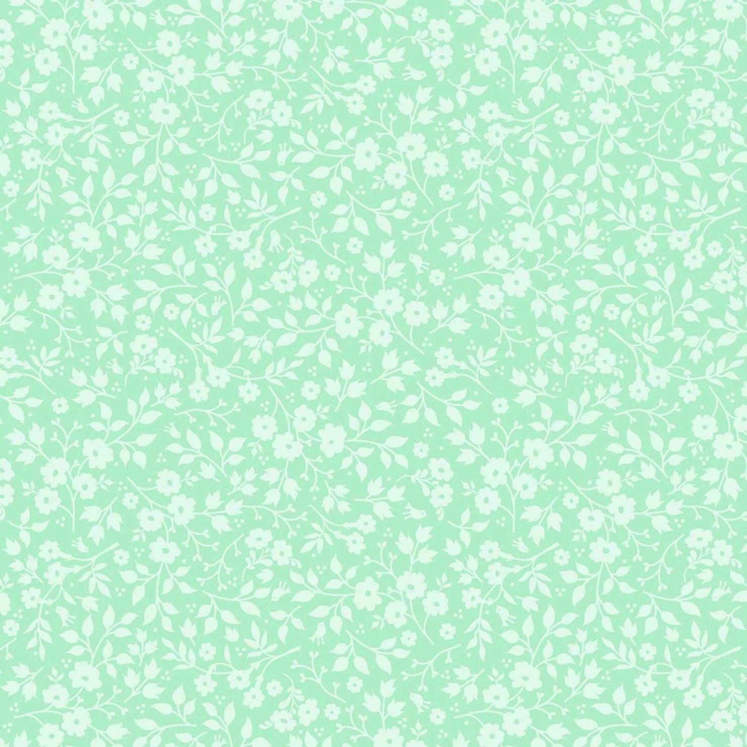 Pattern floreale menta chiaro, 1480x1480 HD, Desktop