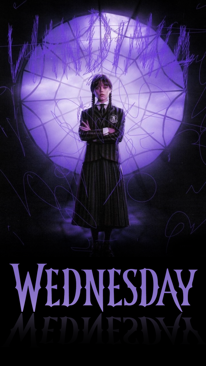 Mercoledì Addams tela ragnatela viola, 720x1280 Full HD Verticale, Smartphone
