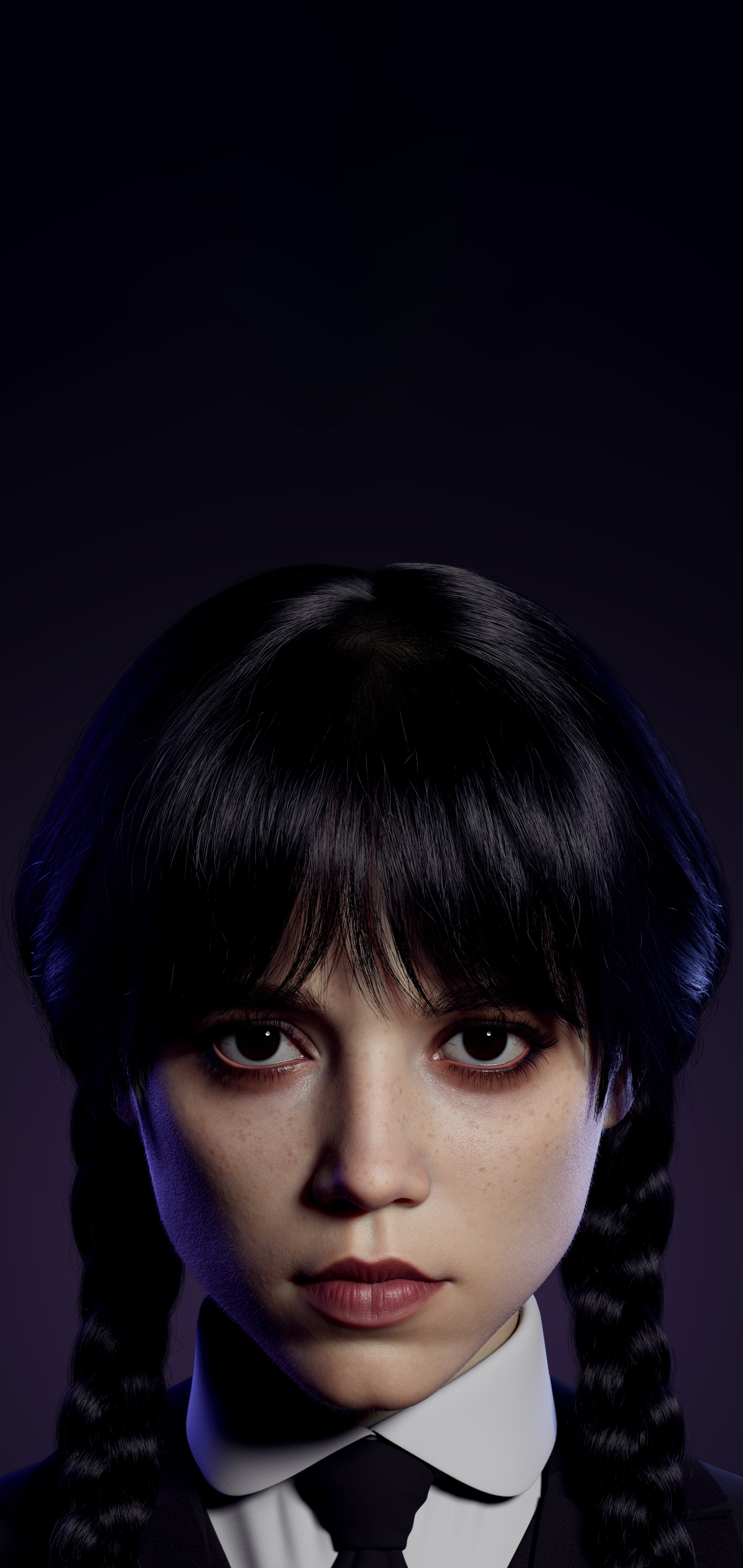 Mercoledì Addams ritratto scuro, 2678x5652 Verticale, Telefono