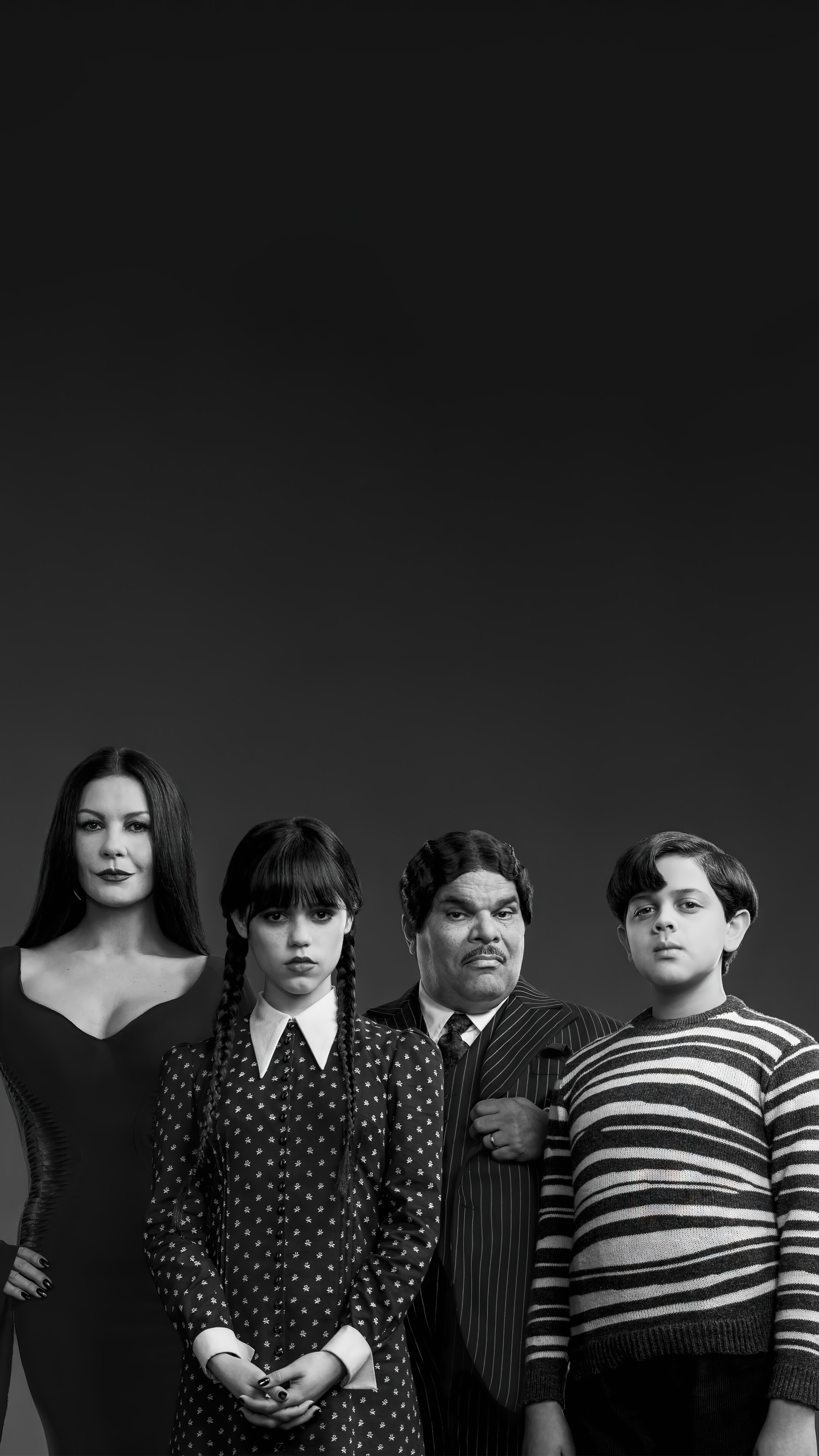 Famiglia Addams bianco e nero, 2160x3840 Verticale, Mobile