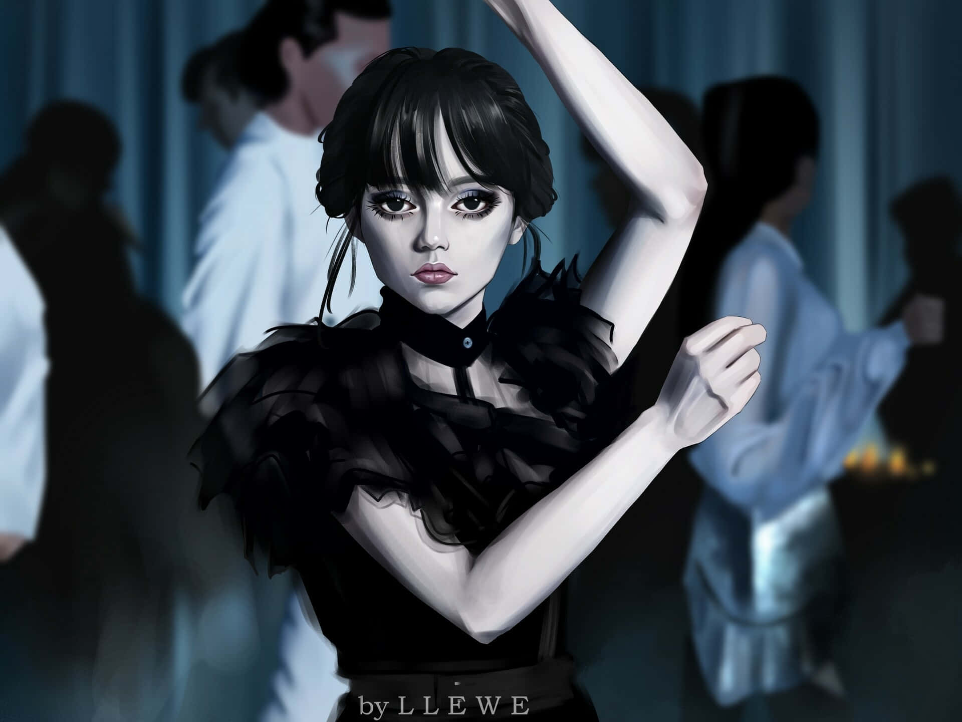 Mercoledì Addams ballo illustrazione, 1920x1440 WUXGA, Laptop