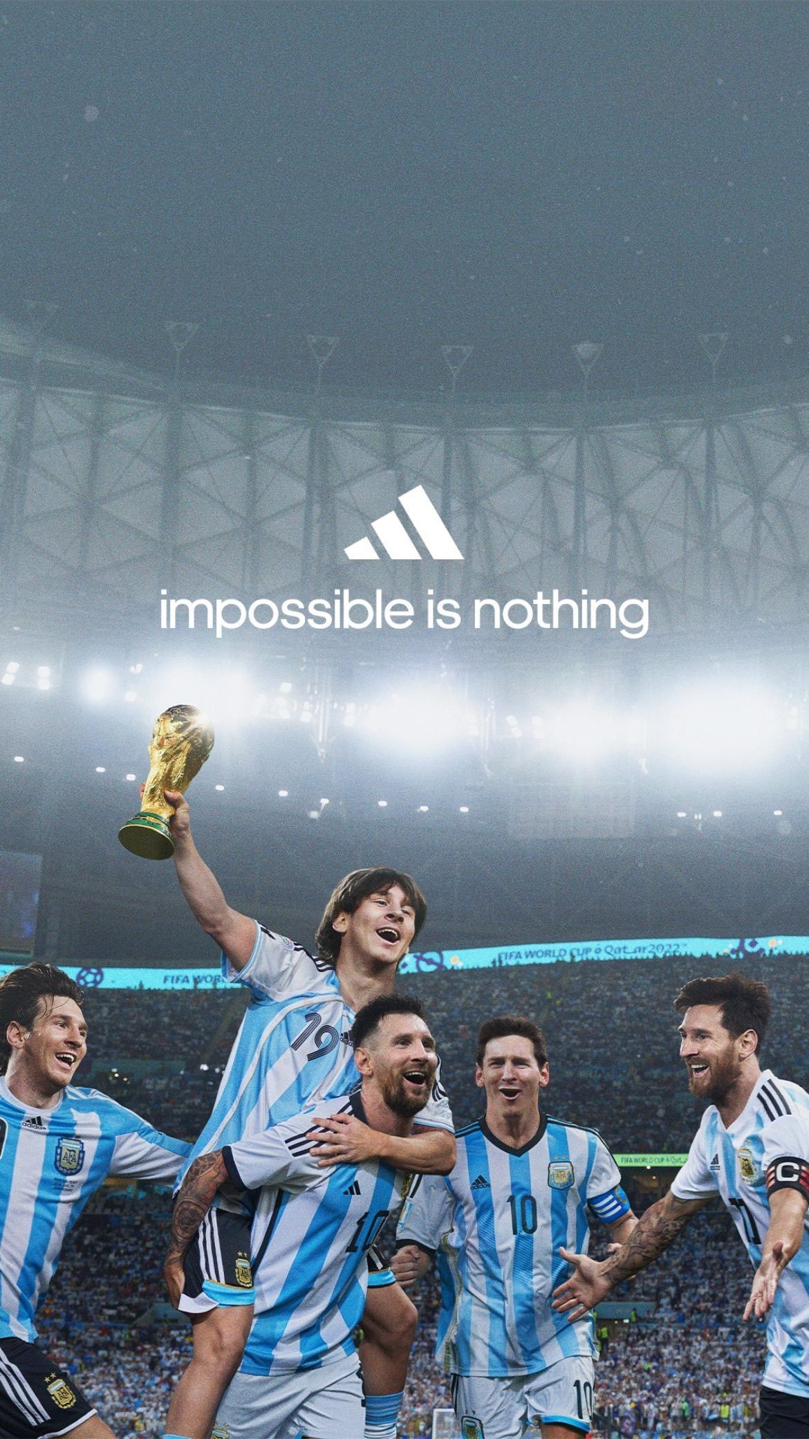Messi trofeo Coppa del Mondo, Lionel Messi, 1170x2080 Verticale, Mobile